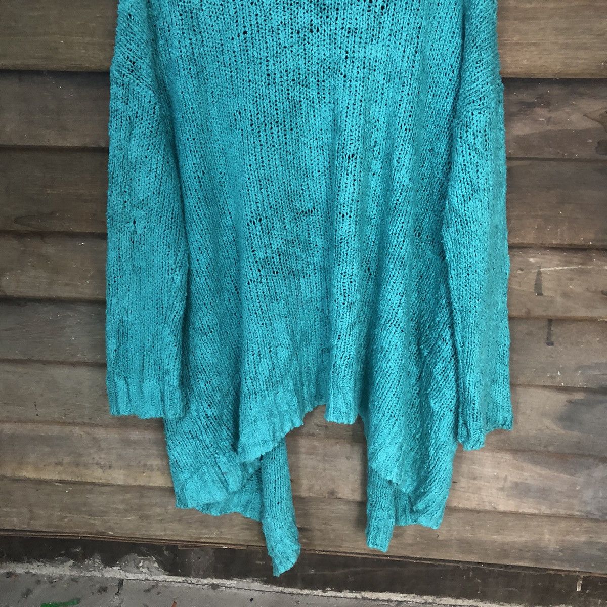 Homespun Knitwear Banana Fish Crochet Green Knitwear cardigan #7186 Size US XL / EU 56 / 4 - 10 Thumbnail