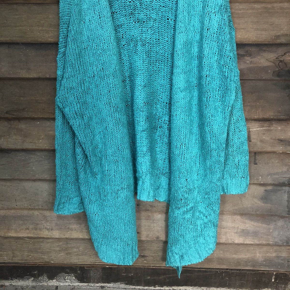 Homespun Knitwear Banana Fish Crochet Green Knitwear cardigan #7186 Size US XL / EU 56 / 4 - 3 Thumbnail