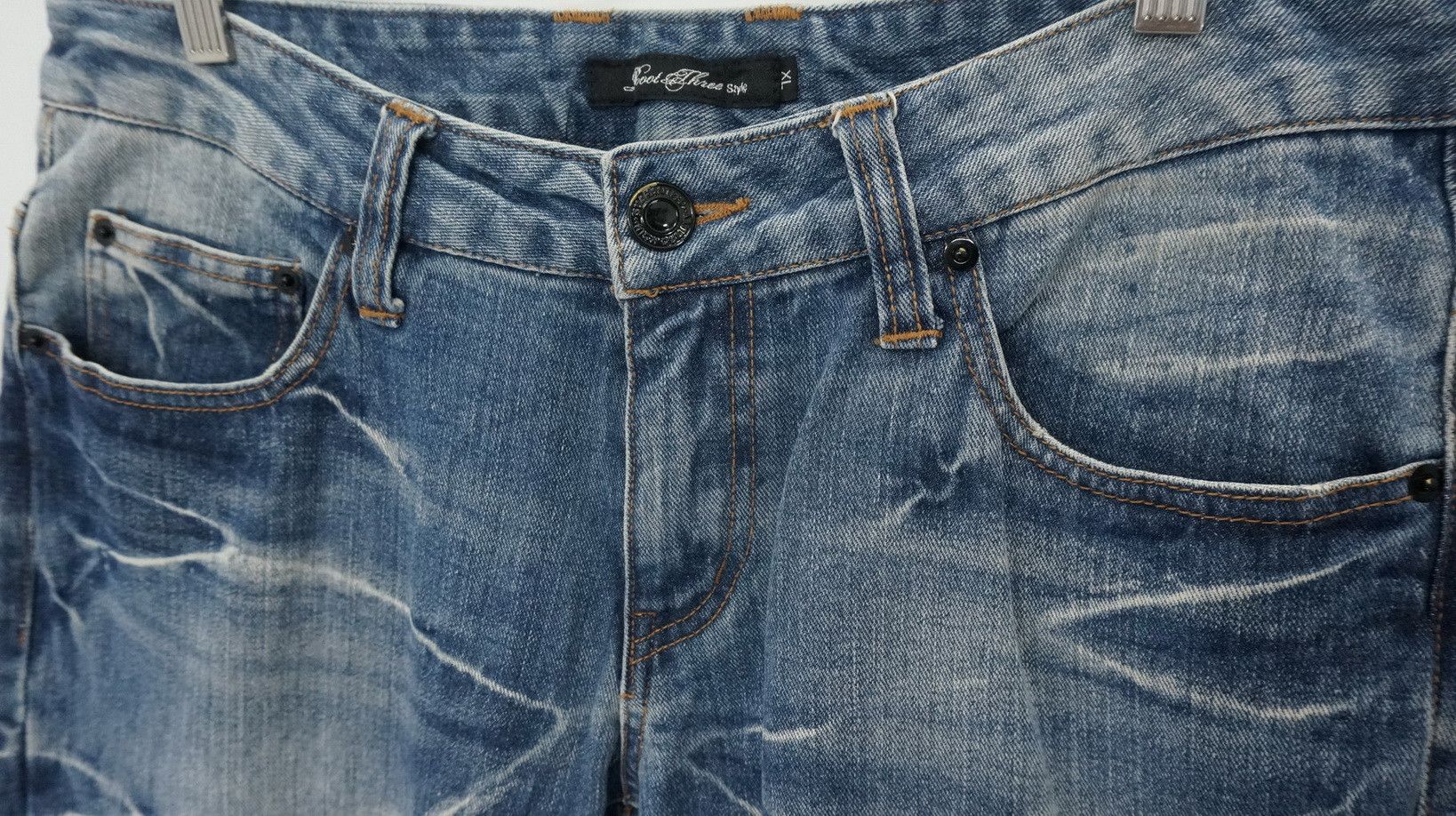 Japanese Brand Japan ROOT THREE Multi Pocket Low rise Blue Jeans Size US 34 / EU 50 - 9 Thumbnail