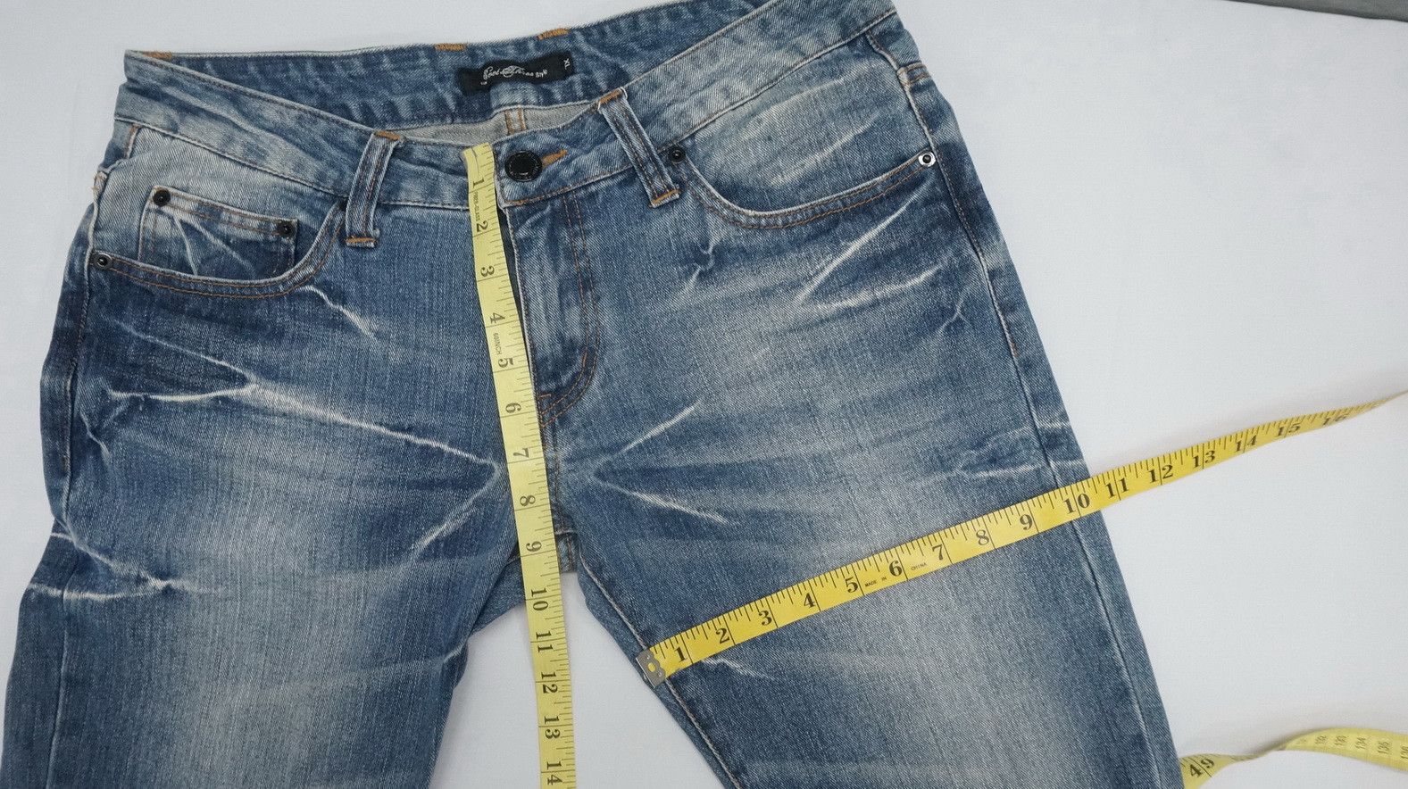 Japanese Brand Japan ROOT THREE Multi Pocket Low rise Blue Jeans Size US 34 / EU 50 - 12 Thumbnail