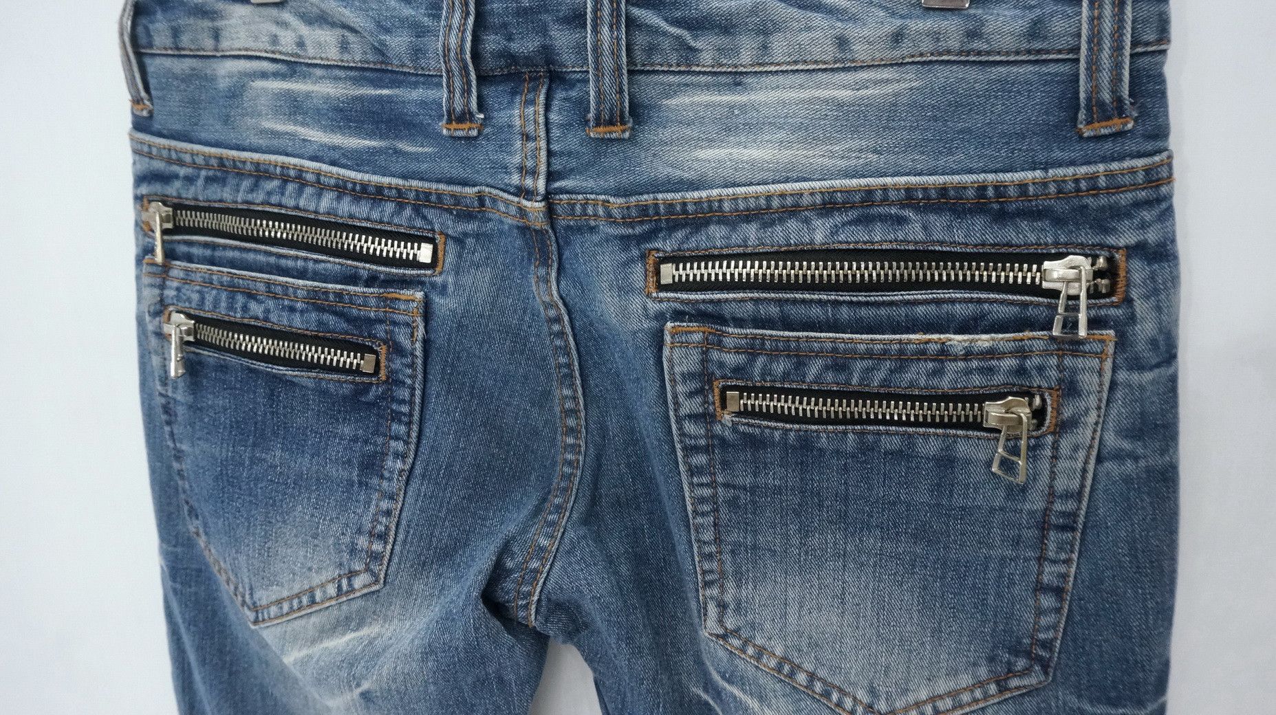 Japanese Brand Japan ROOT THREE Multi Pocket Low rise Blue Jeans Size US 34 / EU 50 - 8 Thumbnail