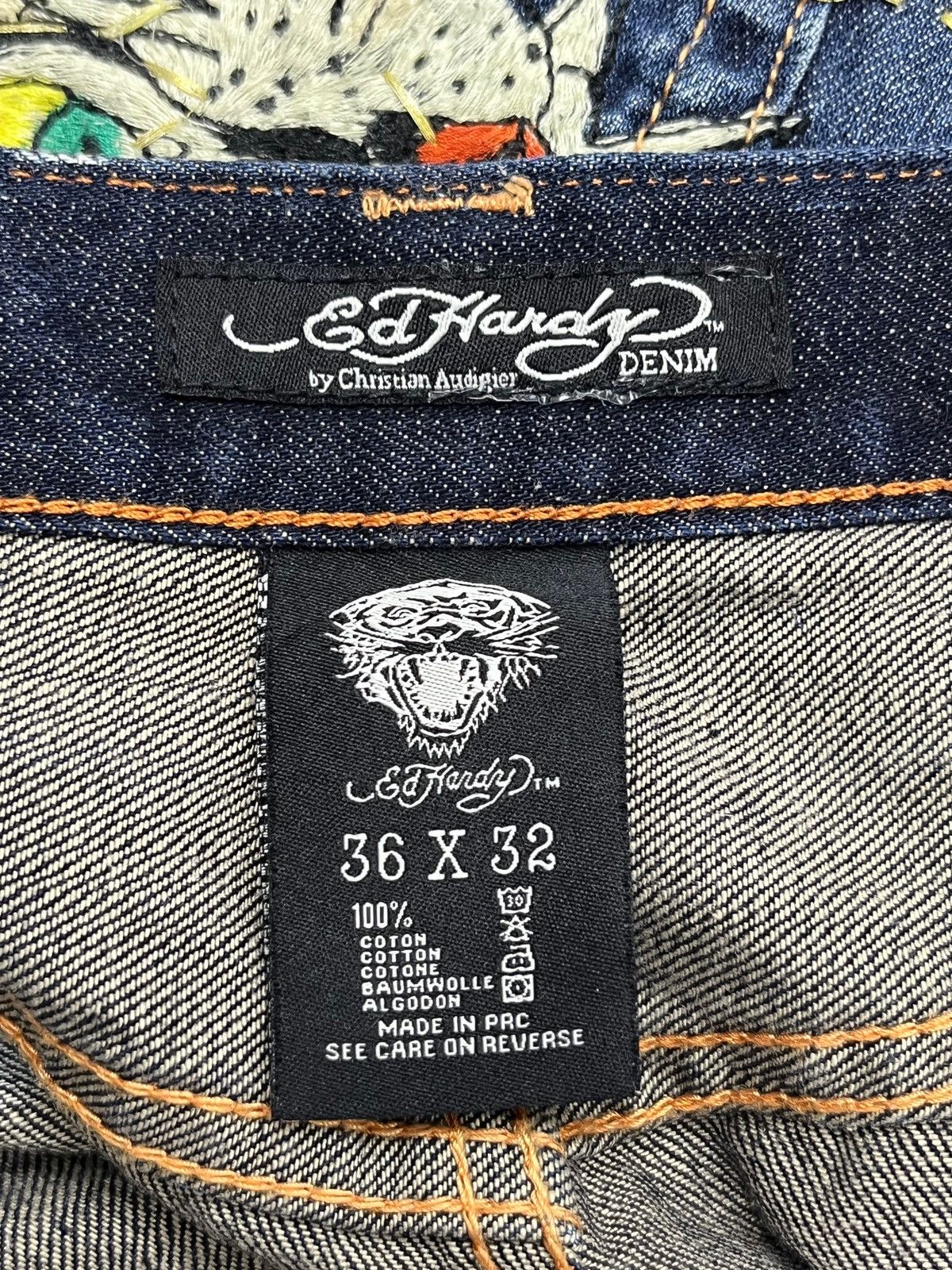 Christian Audigier SICK💥THE GODFATHER x ED HARDY Panther Vs Snake Tattoo Wear Size US 36 / EU 52 - 18 Thumbnail