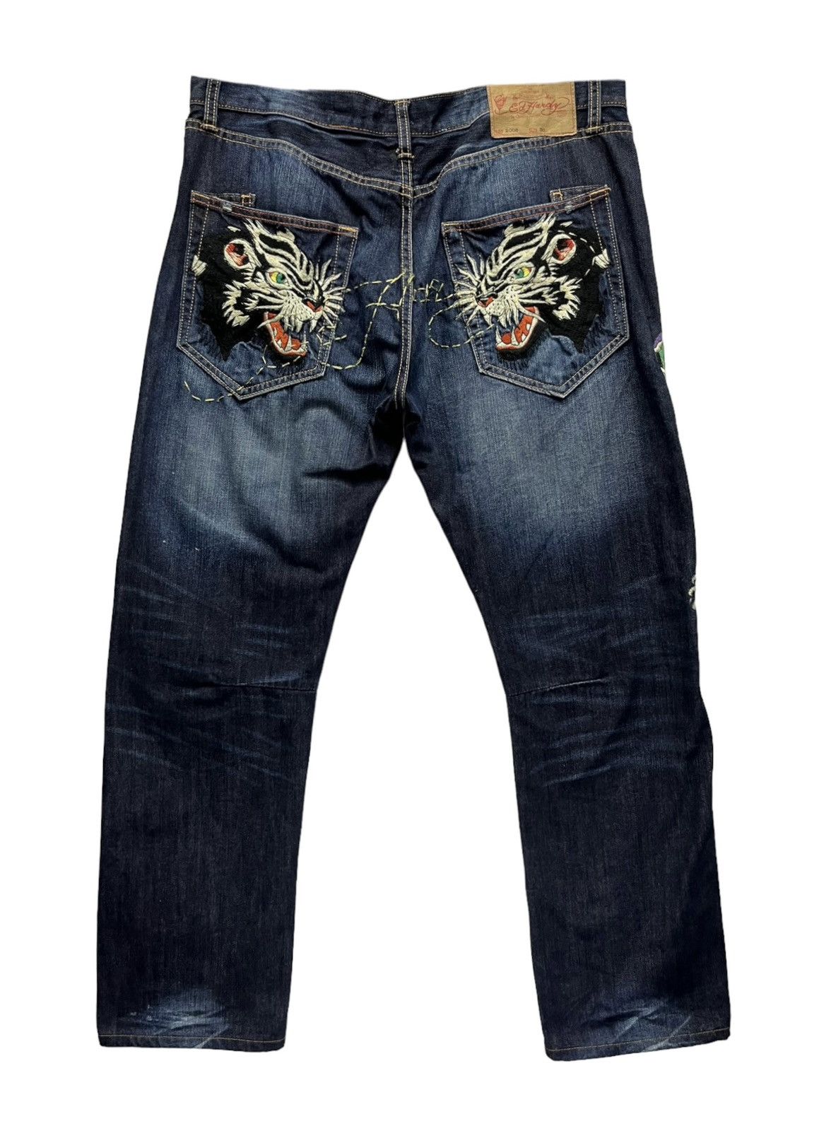 Christian Audigier SICK💥THE GODFATHER x ED HARDY Panther Vs Snake Tattoo Wear Size US 36 / EU 52 - 7 Thumbnail