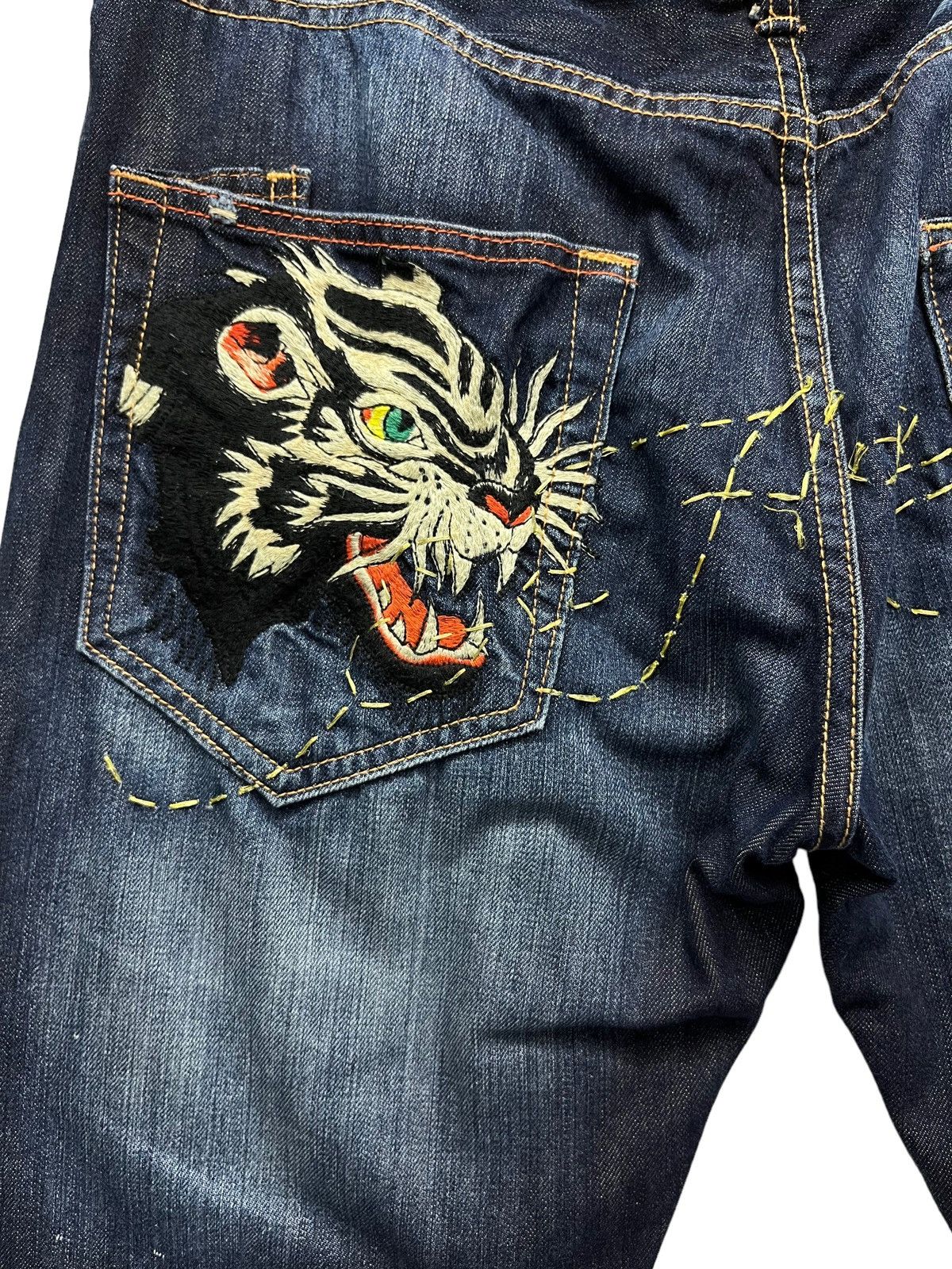 Christian Audigier SICK💥THE GODFATHER x ED HARDY Panther Vs Snake Tattoo Wear Size US 36 / EU 52 - 8 Thumbnail