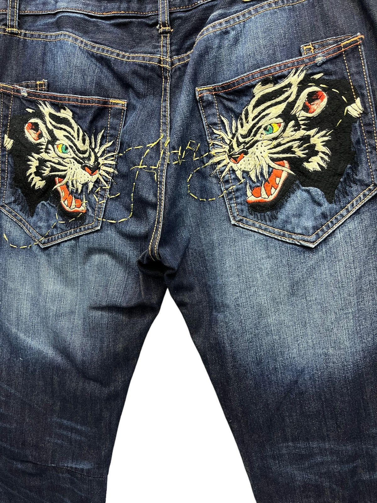 image of Christian Audigier x Ed Hardy Sickthe Godfather X Ed Hardy Panther Vs Snake Tattoo Wear in Blue (Si