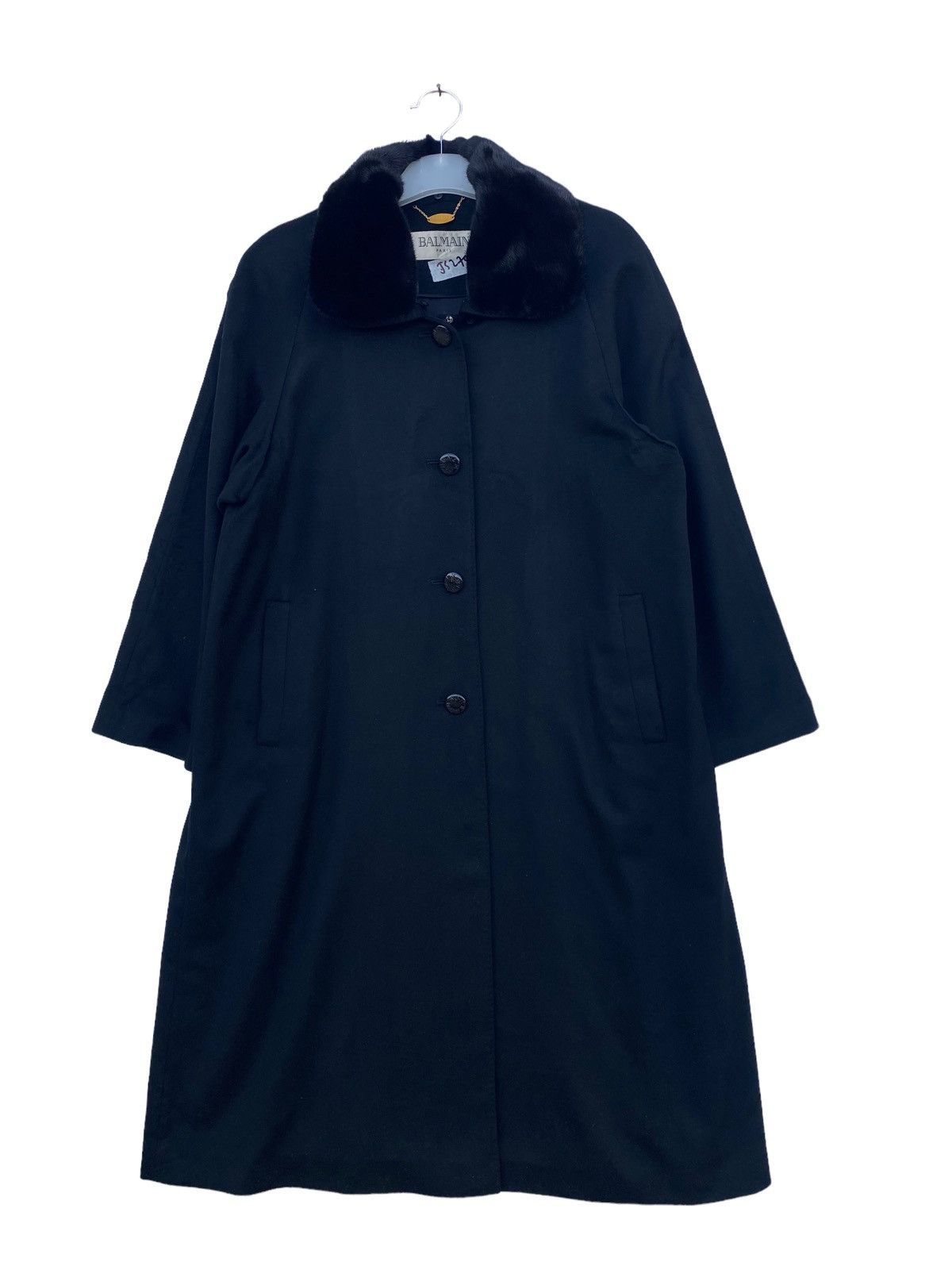 Balmain × Designer × Vintage Vintage Balmain Pure Cashmere TrenchCoat Size US M / EU 48-50 / 2 - 1 Thumbnail