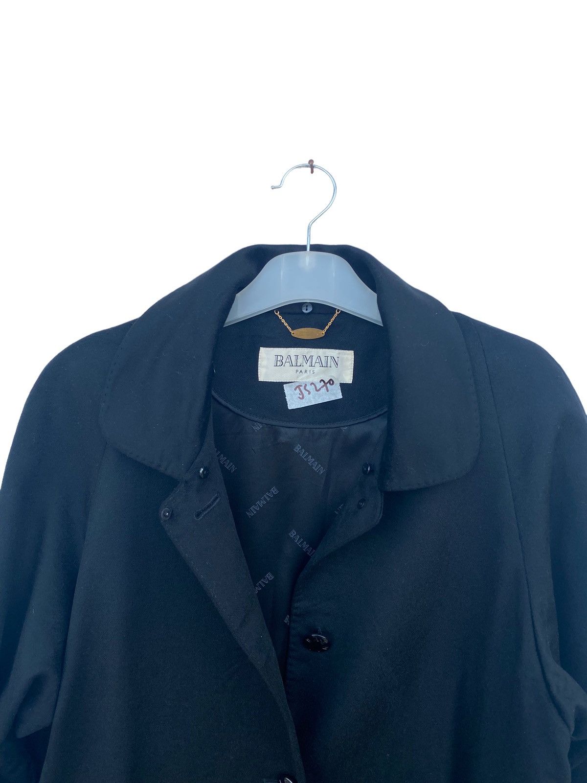 Balmain × Designer × Vintage Vintage Balmain Pure Cashmere TrenchCoat Size US M / EU 48-50 / 2 - 13 Thumbnail