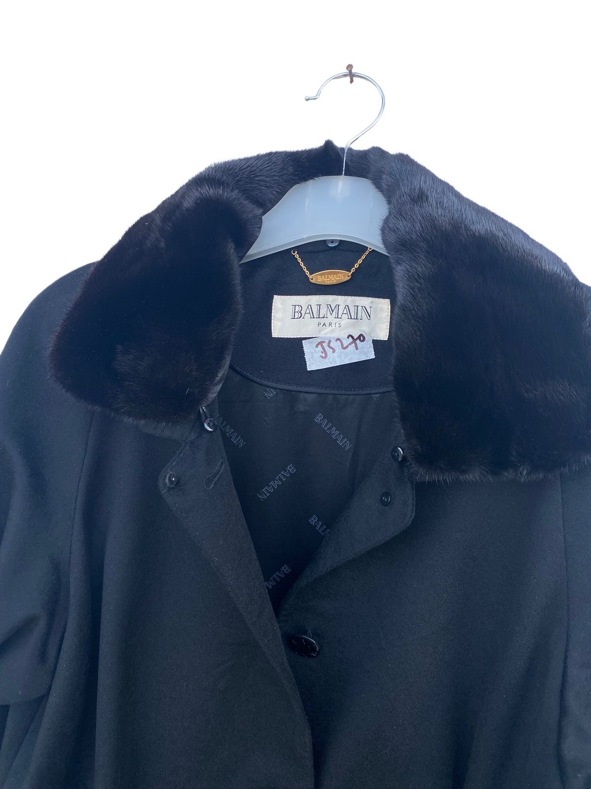 Balmain × Designer × Vintage Vintage Balmain Pure Cashmere TrenchCoat Size US M / EU 48-50 / 2 - 6 Thumbnail