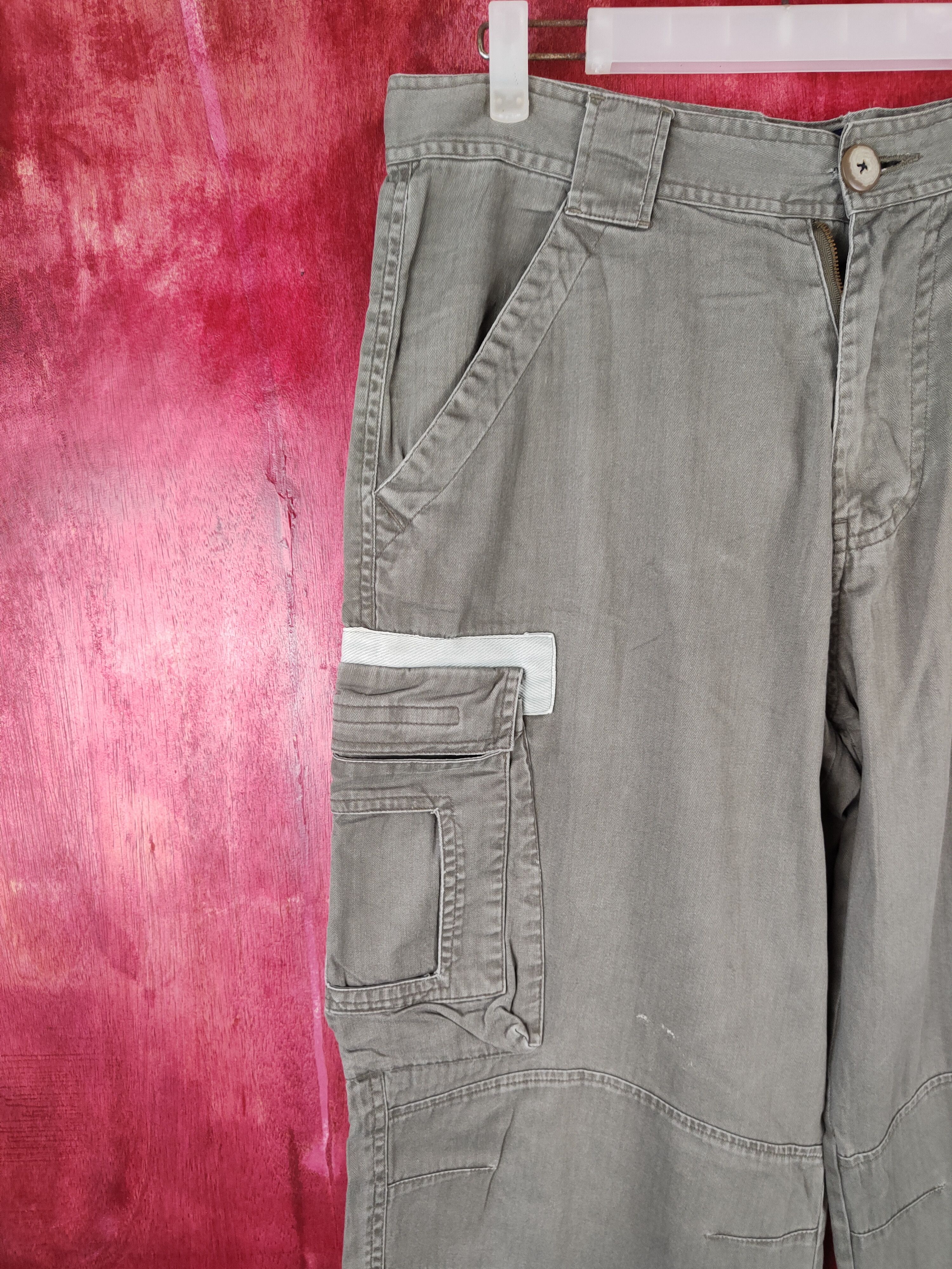 Japanese Brand Nautica Green Multi Pocket Tactical Cargo Pants #S527 Size US 34 / EU 50 - 3 Thumbnail