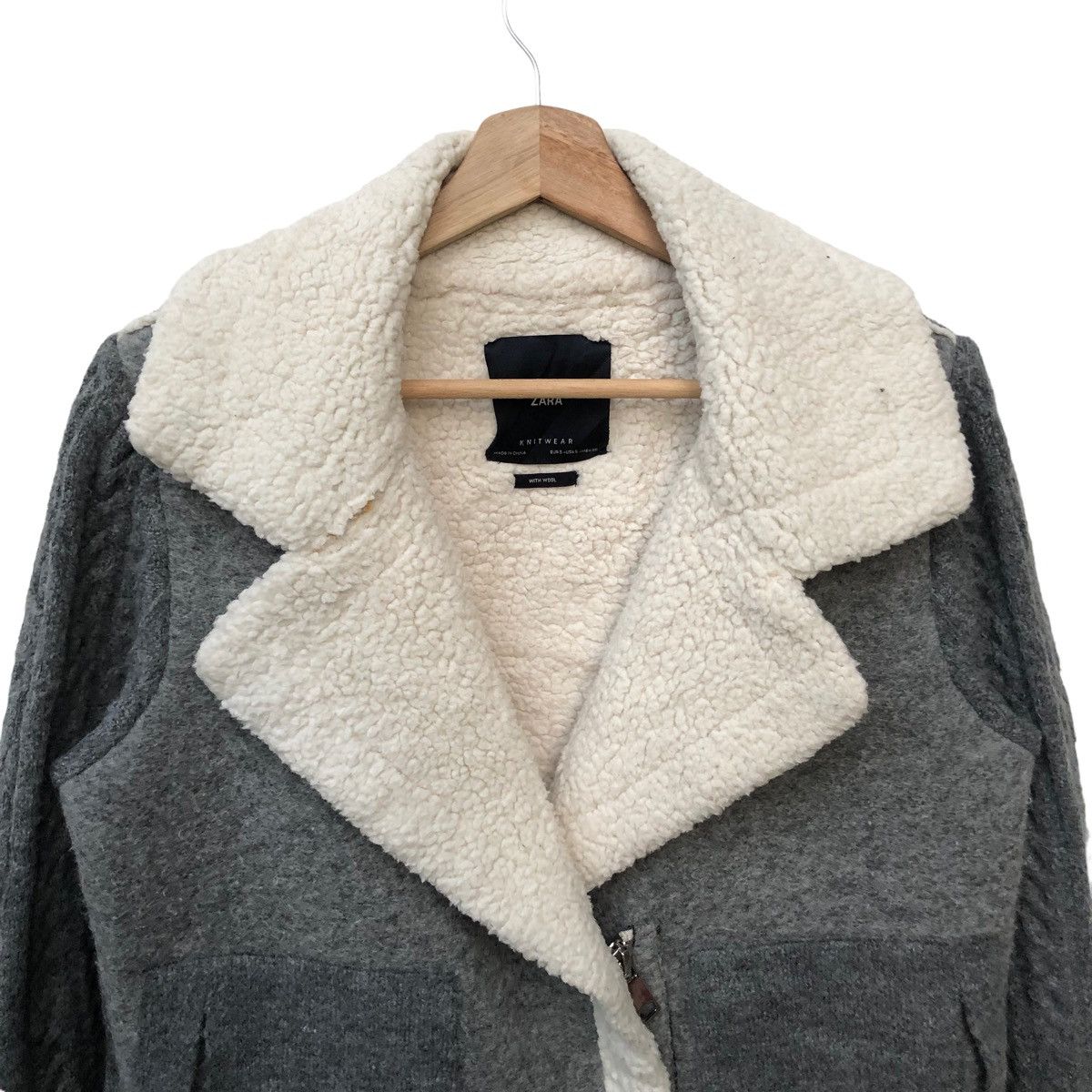 Aran Isles Knitwear × Zara Awesome Zara Knitwear Double Collar Jacket Size US M / EU 48-50 / 2 - 3 Thumbnail