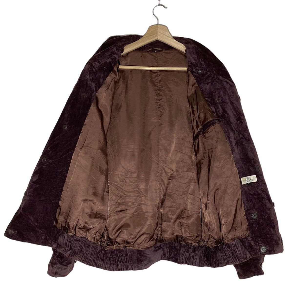 Balenciaga Vintage BALENCIAGA Velvet Corduroy Bomber Jacket Size US L / EU 52-54 / 3 - 8 Thumbnail
