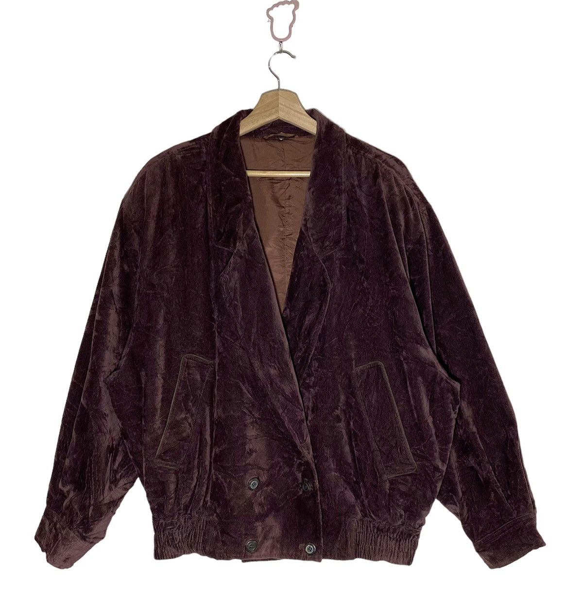 Balenciaga Vintage BALENCIAGA Velvet Corduroy Bomber Jacket Size US L / EU 52-54 / 3 - 1 Thumbnail