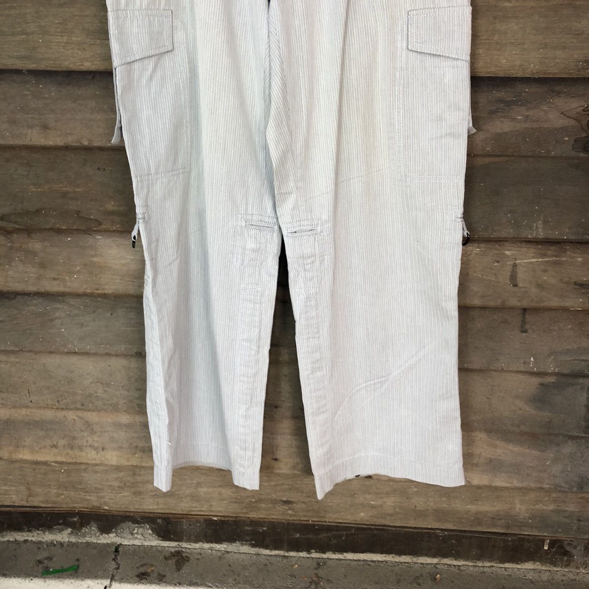 Japanese Brand D Epoca Light Grey Cargo Pants Multiple Pocket #2361 Size US 32 / EU 48 - 3 Thumbnail