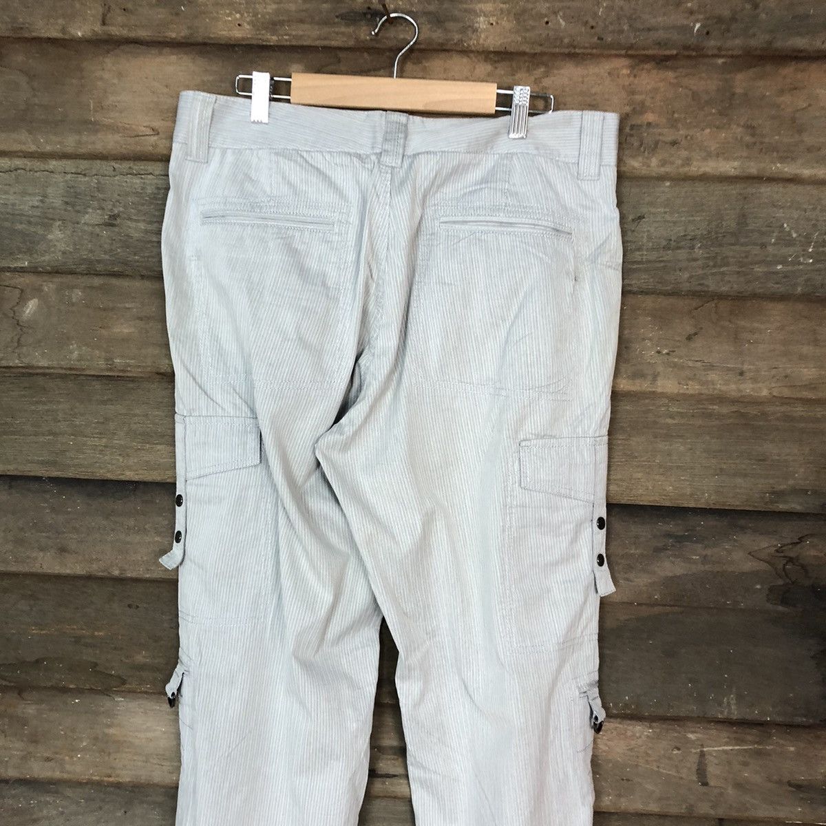 Japanese Brand D Epoca Light Grey Cargo Pants Multiple Pocket #2361 Size US 32 / EU 48 - 12 Thumbnail