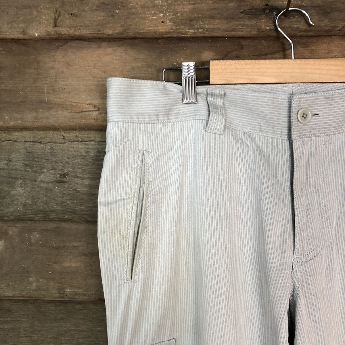 Japanese Brand D Epoca Light Grey Cargo Pants Multiple Pocket #2361 Size US 32 / EU 48 - 4 Thumbnail