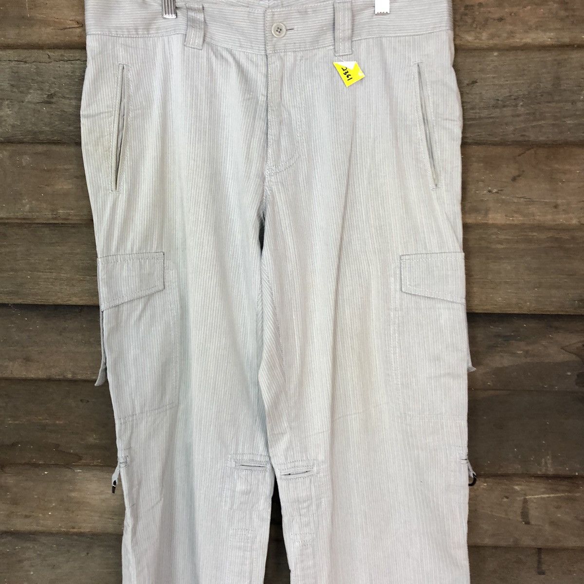 Japanese Brand D Epoca Light Grey Cargo Pants Multiple Pocket #2361 Size US 32 / EU 48 - 2 Thumbnail