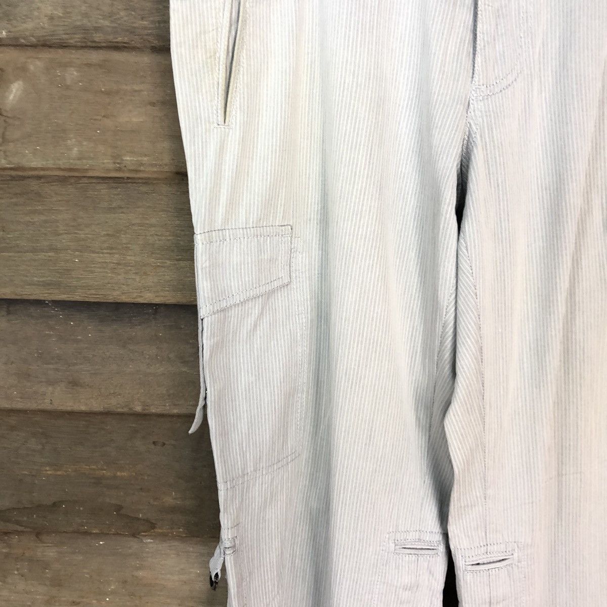 Japanese Brand D Epoca Light Grey Cargo Pants Multiple Pocket #2361 Size US 32 / EU 48 - 6 Thumbnail