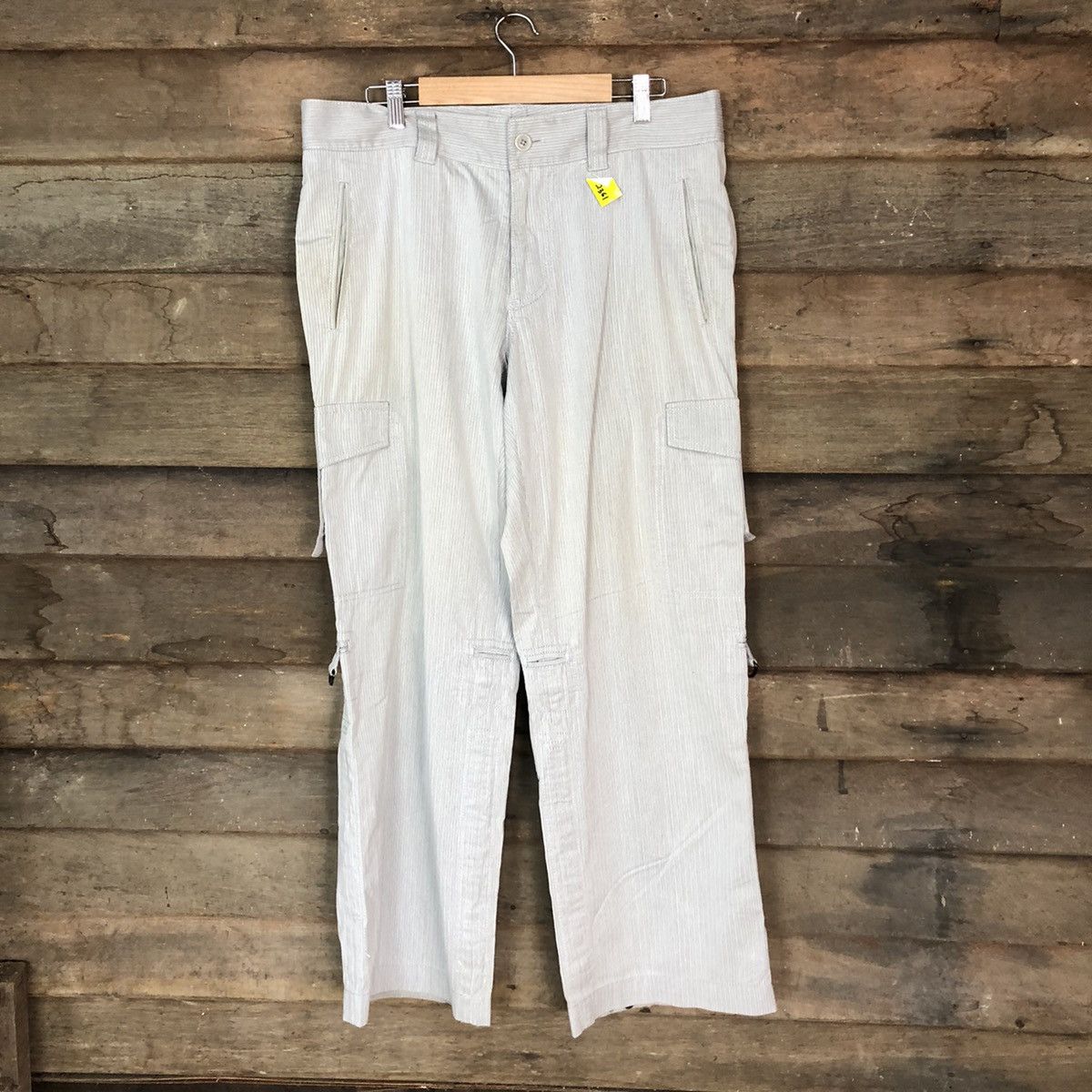 Japanese Brand D Epoca Light Grey Cargo Pants Multiple Pocket #2361 Size US 32 / EU 48 - 1 Thumbnail