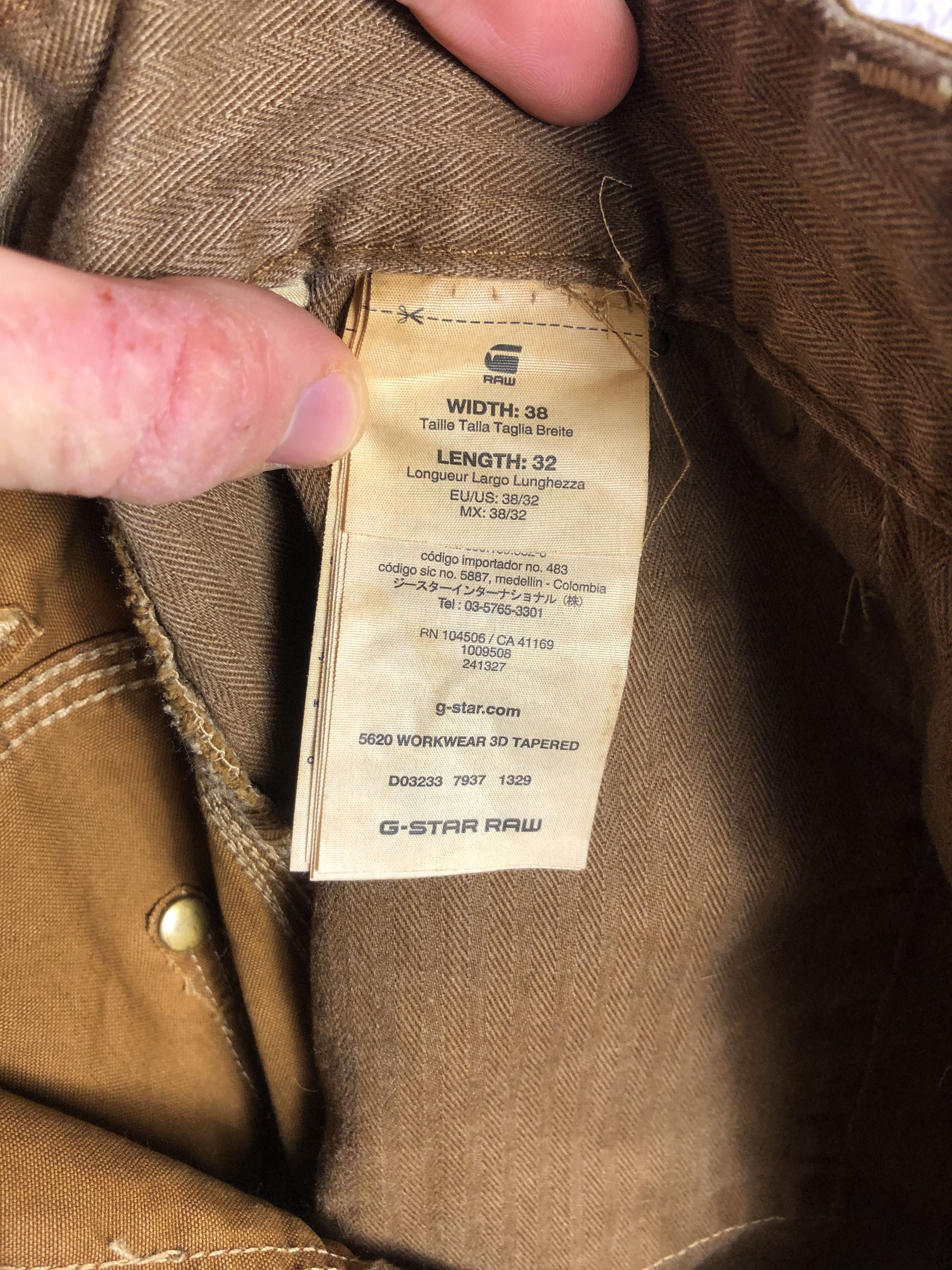 G-Star G-Star Raw Tapeted 3D Workwear Brown Pants Size US 32 / EU 48 - 9 Thumbnail
