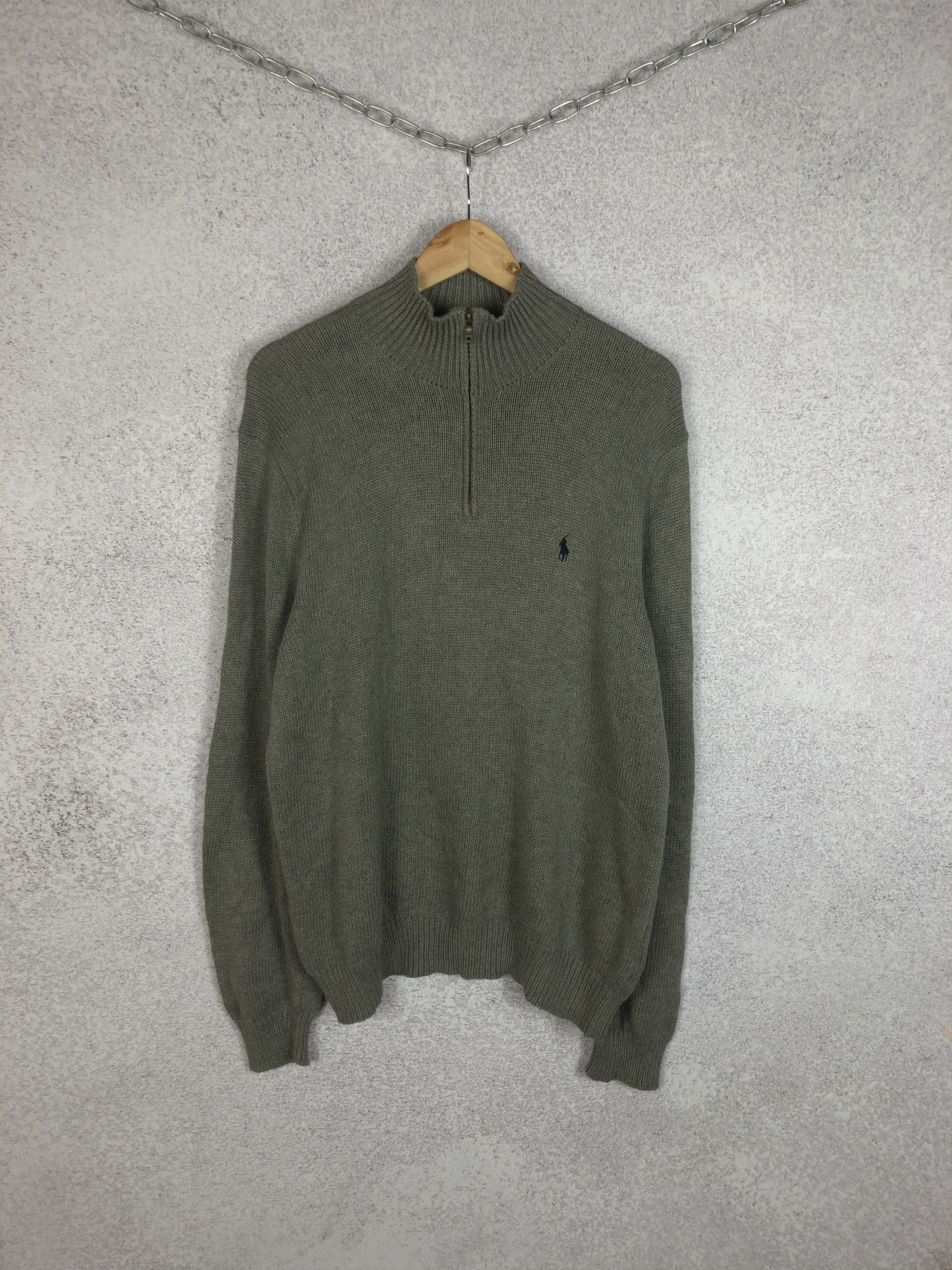 Polo Ralph Lauren Vintage Polo Ralph Lauren 1/3 Zip Knitted Sweater Size US L / EU 52-54 / 3 - 1 Thumbnail