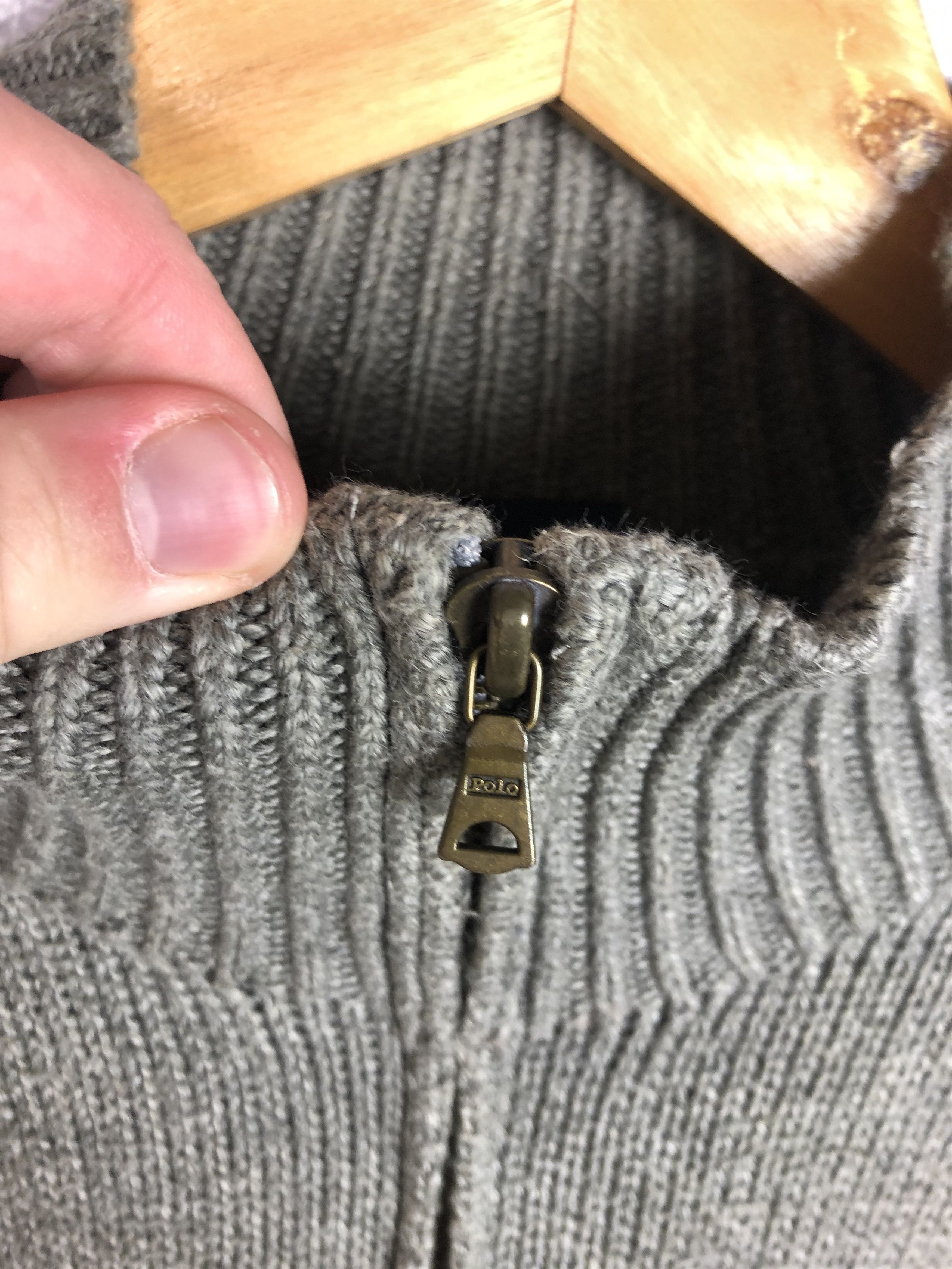 Polo Ralph Lauren Vintage Polo Ralph Lauren 1/3 Zip Knitted Sweater Size US L / EU 52-54 / 3 - 3 Thumbnail