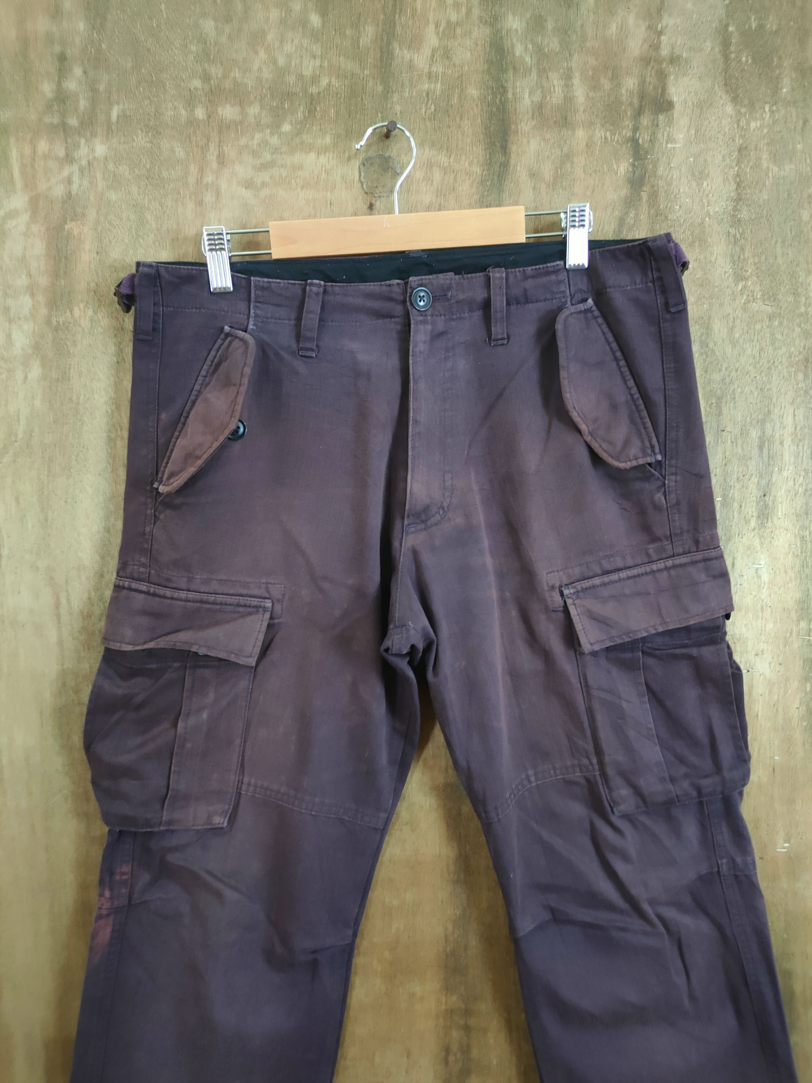 Japanese Brand × Takeo Kikuchi Takeo Kikuchi purple faded multipocket cargo pants #46-776DL Size US 30 / EU 46 - 4 Thumbnail