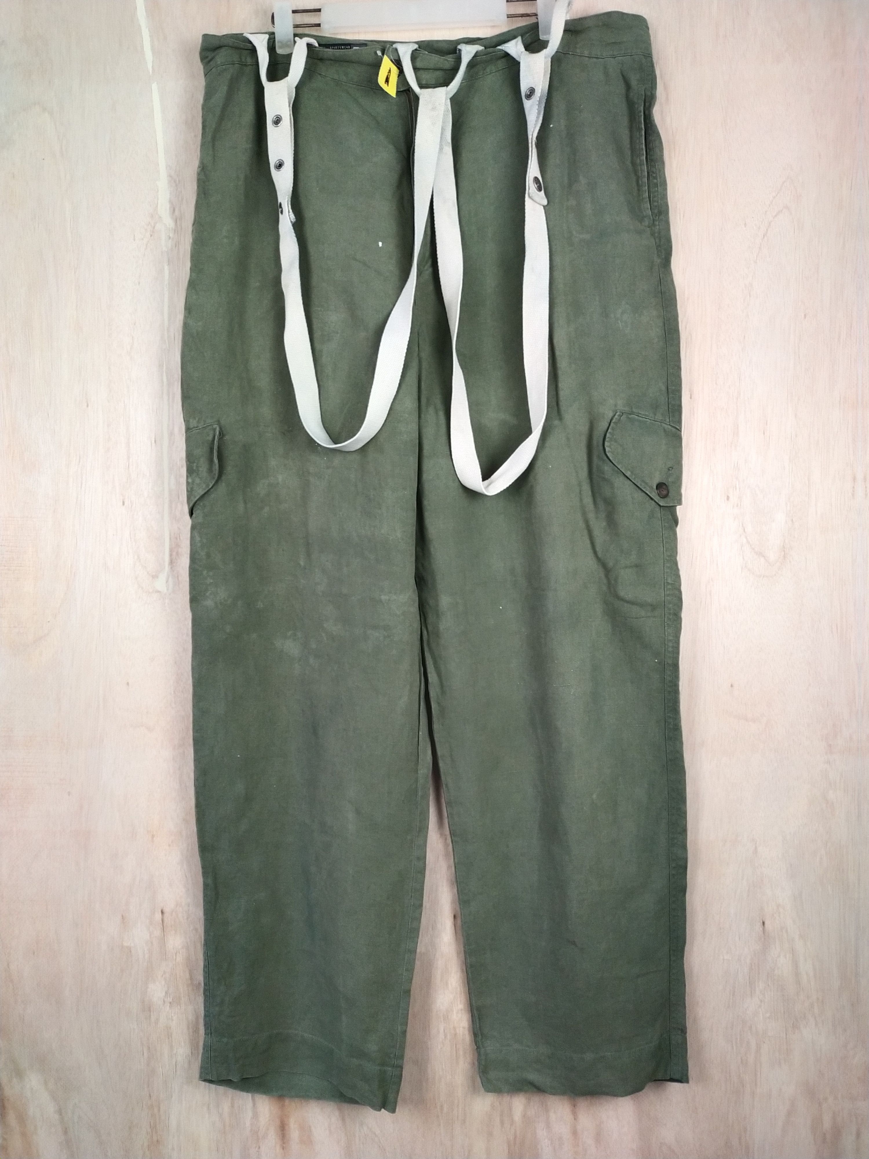 Vintage GAP Green multi pocket vintage Cargo Pants #3437 Size US 37 - 1 Thumbnail