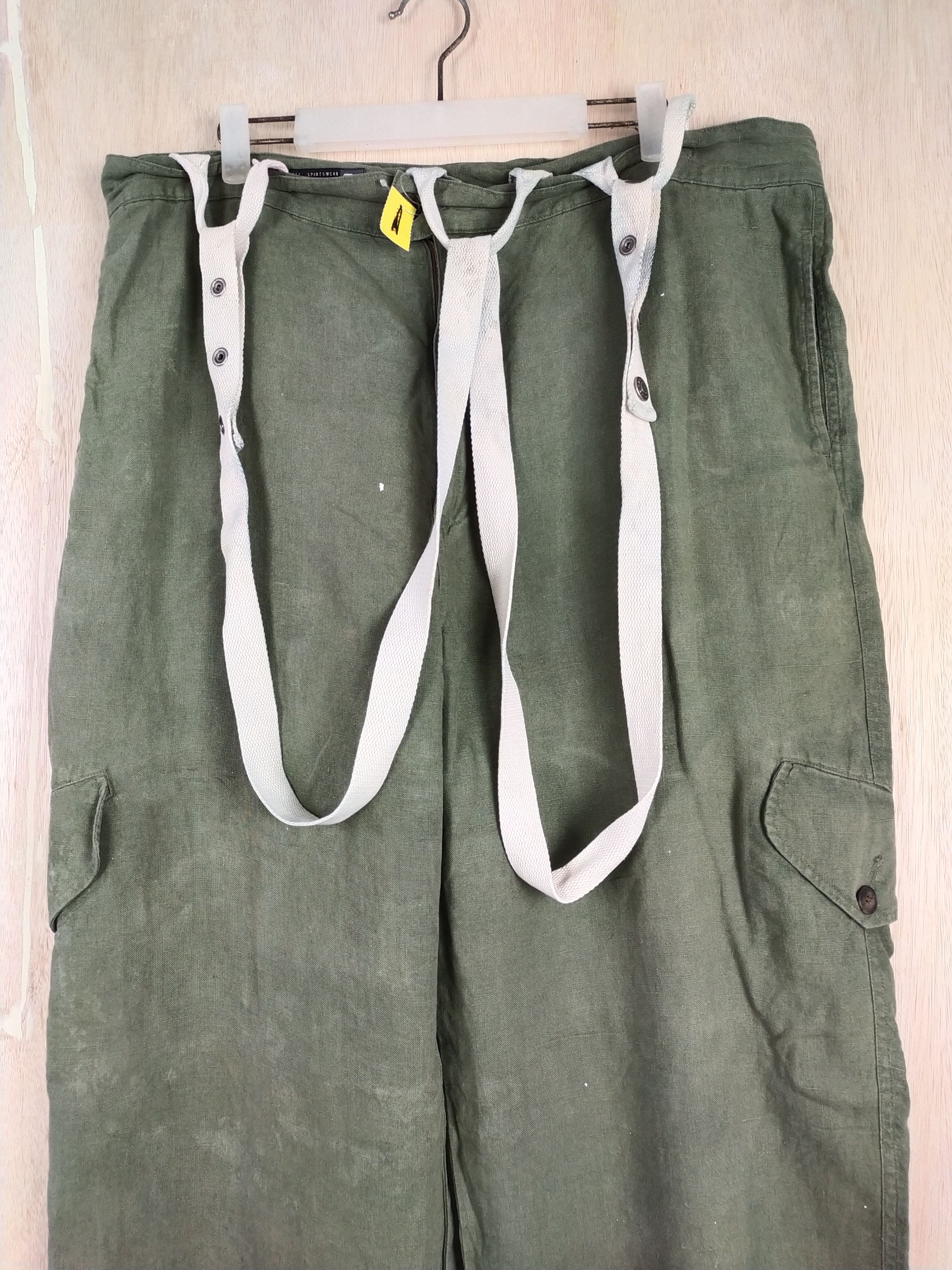 Vintage GAP Green multi pocket vintage Cargo Pants #3437 Size US 37 - 2 Thumbnail