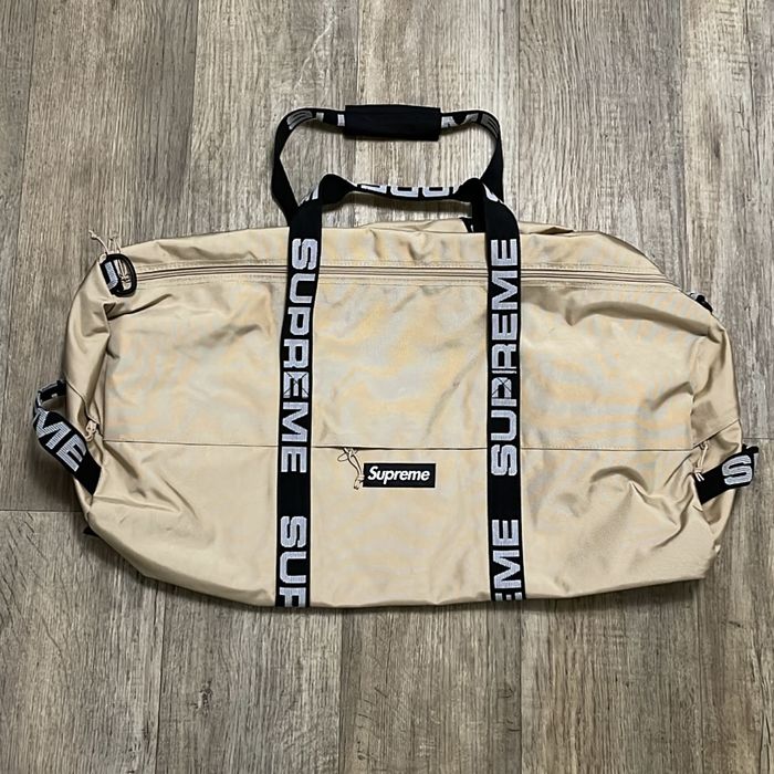 Supreme duffle bag outlet ss18 tan