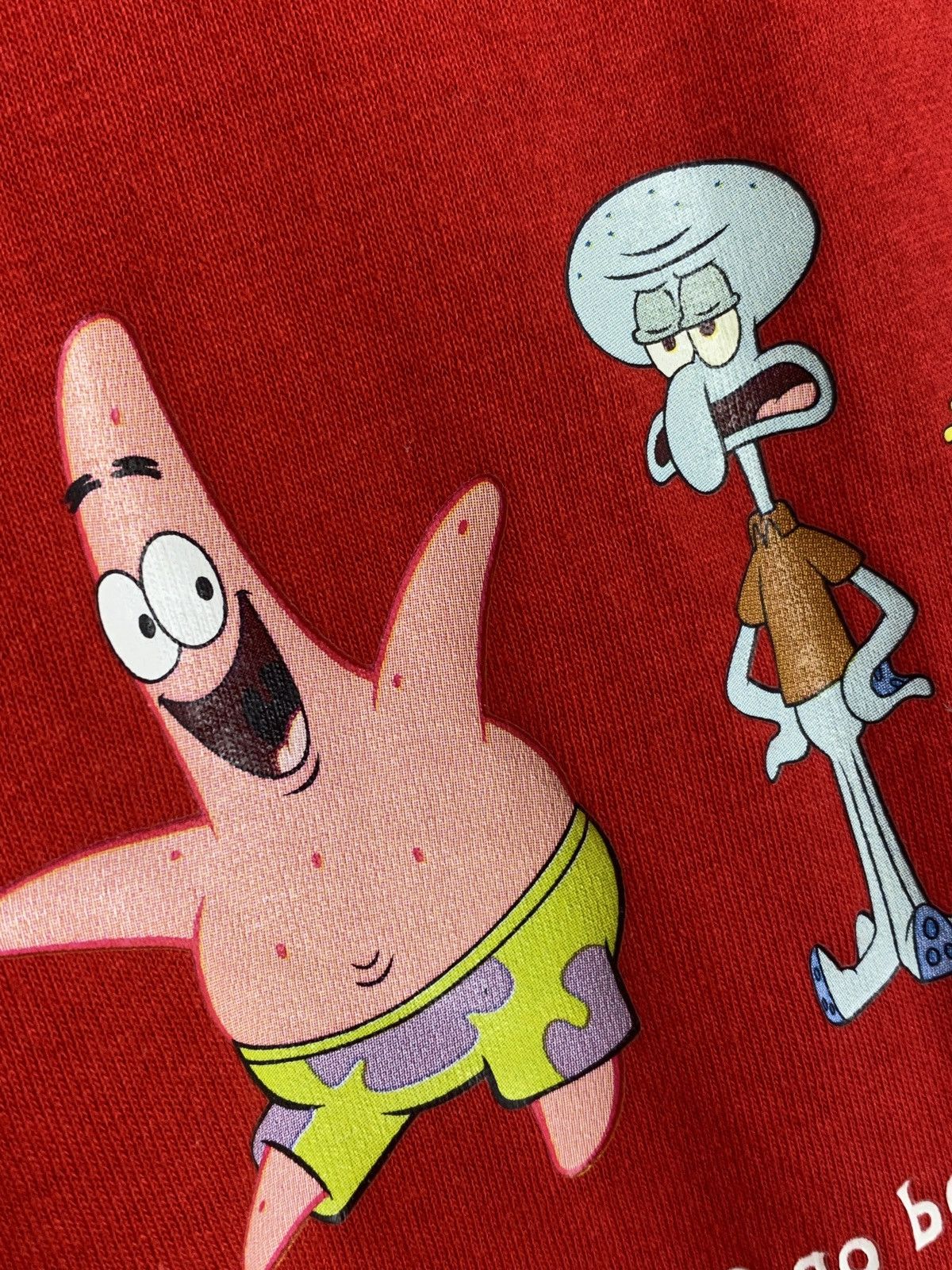 Cartoon Network 00s Vintage 2006 Sponge Bob Squidward Quote T-Shirt In Red Size US M / EU 48-50 / 2 - 3 Thumbnail