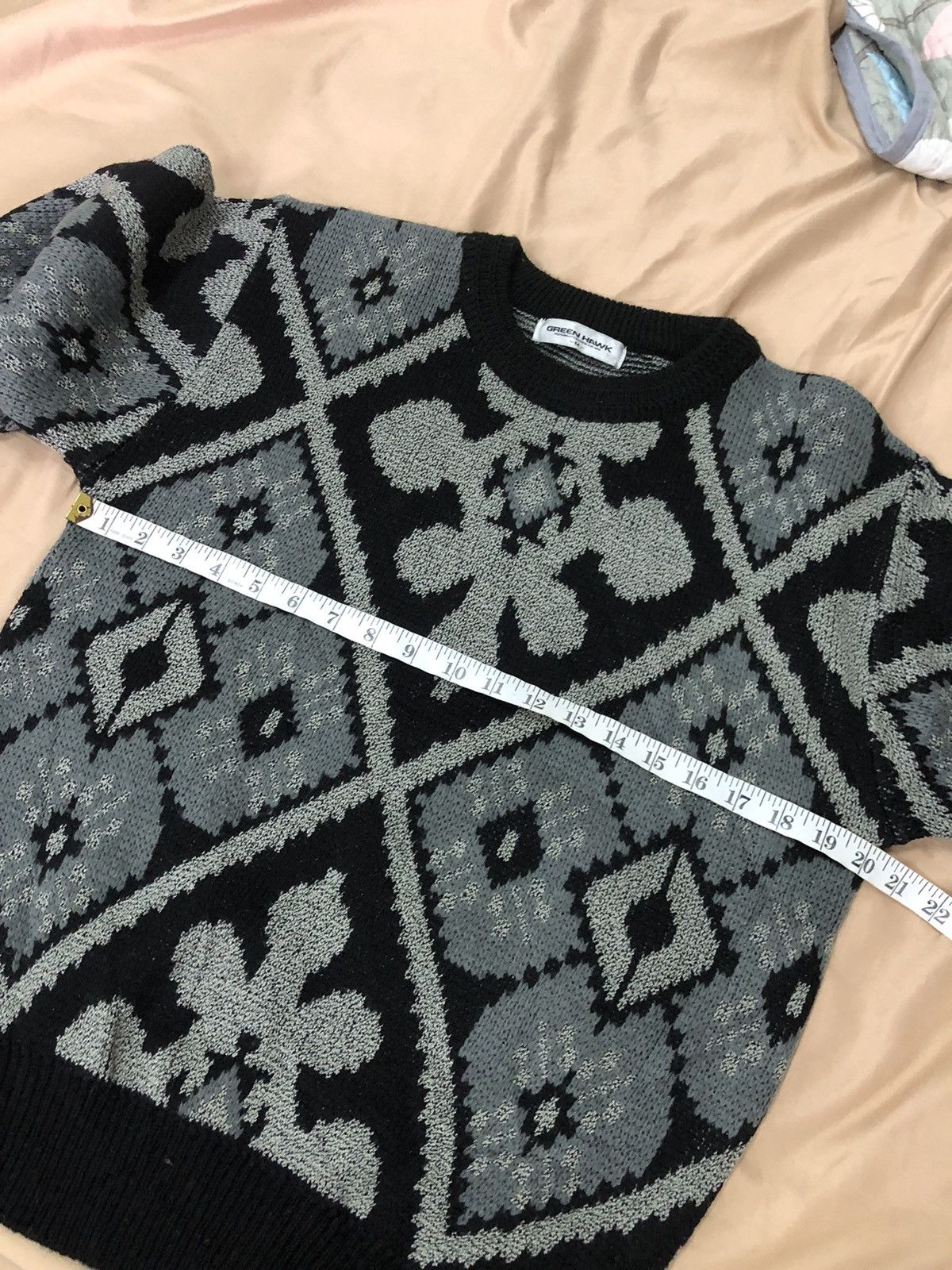 Japanese Brand Vintage Green Hawk Econic Design Knit Sweater Size US M / EU 48-50 / 2 - 12 Thumbnail