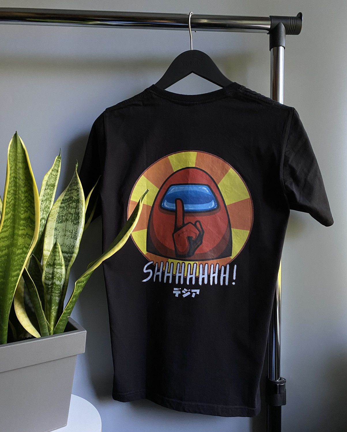 Japanese Brand Shhhhhh!!! Among Us T Shirt Mobile Game Men’s Unisex Tee M Size US M / EU 48-50 / 2 - 1 Thumbnail