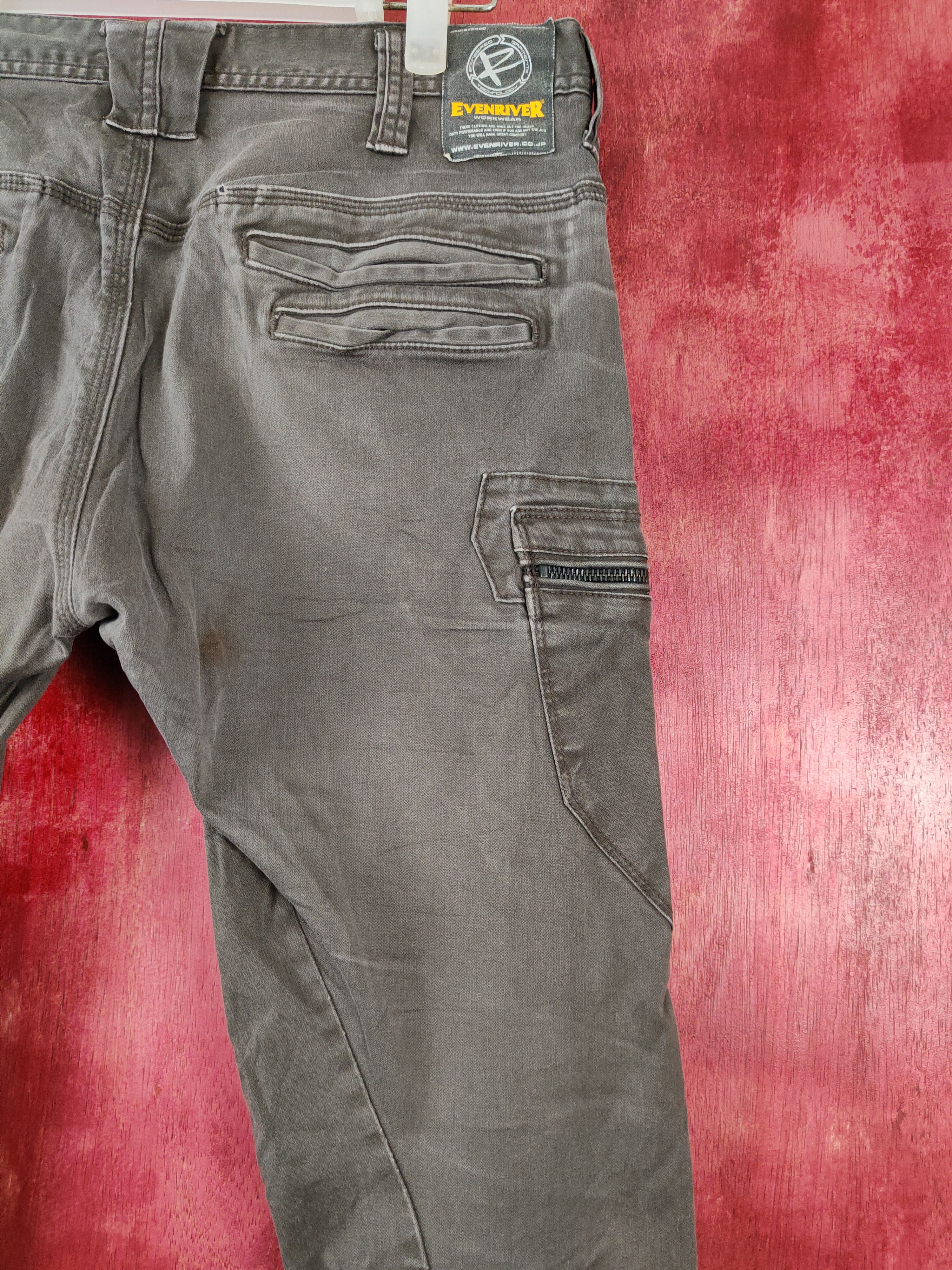 Japanese Brand Evenriver Dark Brown Multi Pocket Tactical Cargo Pants #S444 Size US 33 - 11 Thumbnail