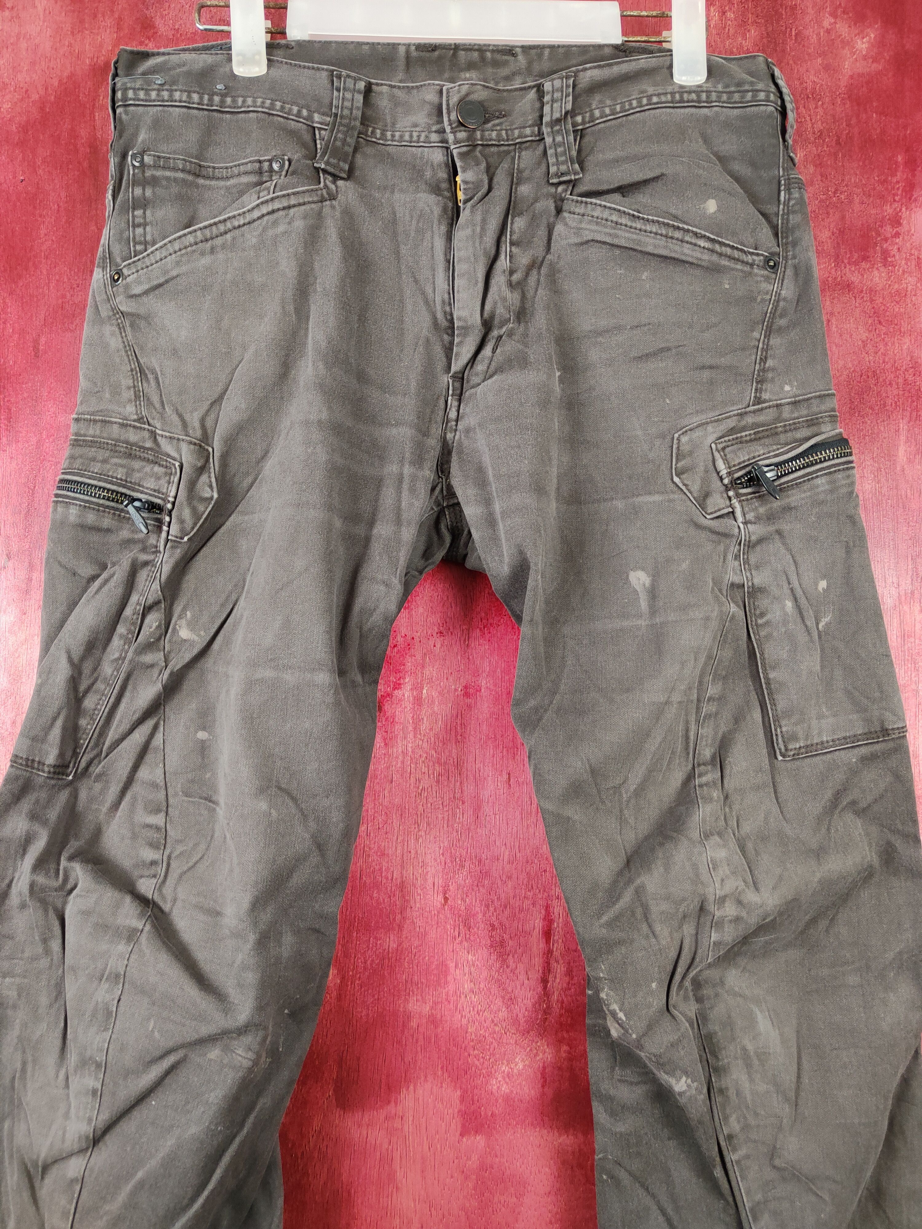 Japanese Brand Evenriver Dark Brown Multi Pocket Tactical Cargo Pants #S444 Size US 33 - 2 Thumbnail