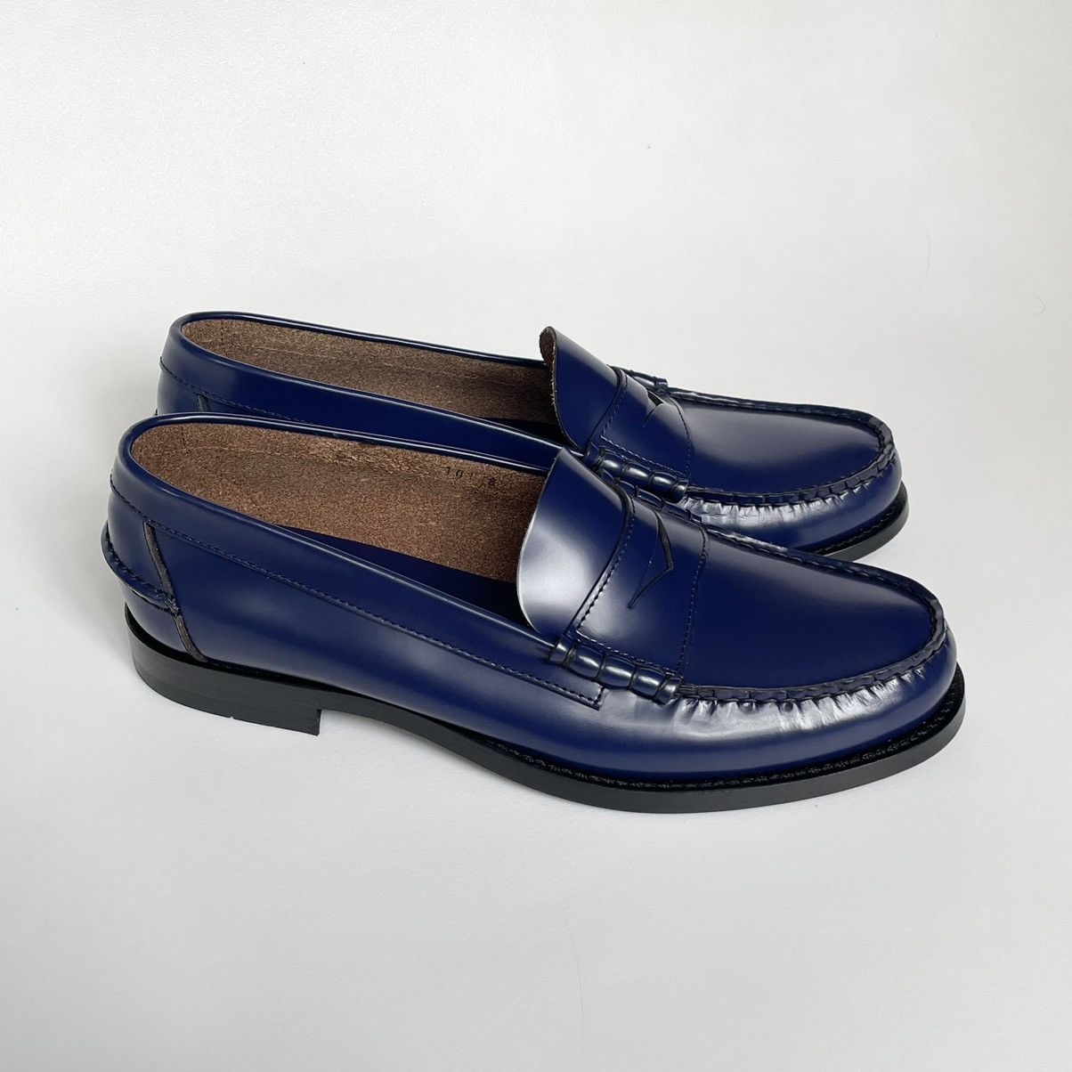 Prada Polished Blue Leather Loafers Size US 9 / EU 42 - 13 Thumbnail