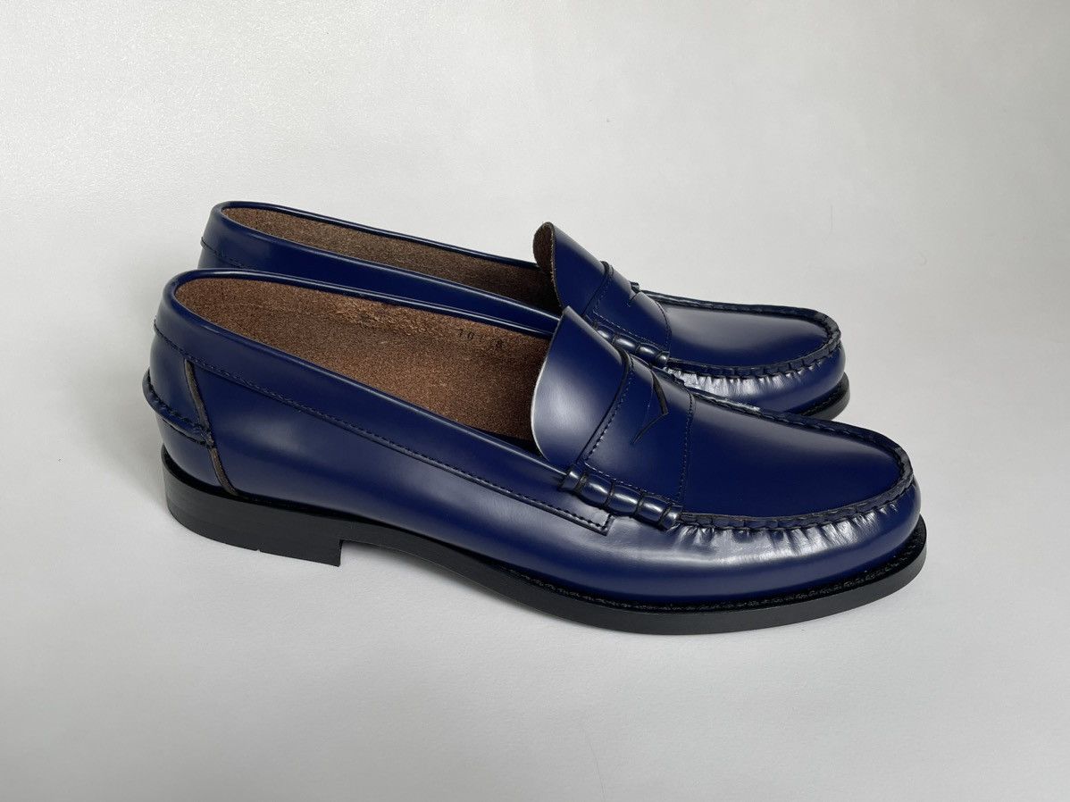 Prada Polished Blue Leather Loafers Size US 9 / EU 42 - 14 Thumbnail