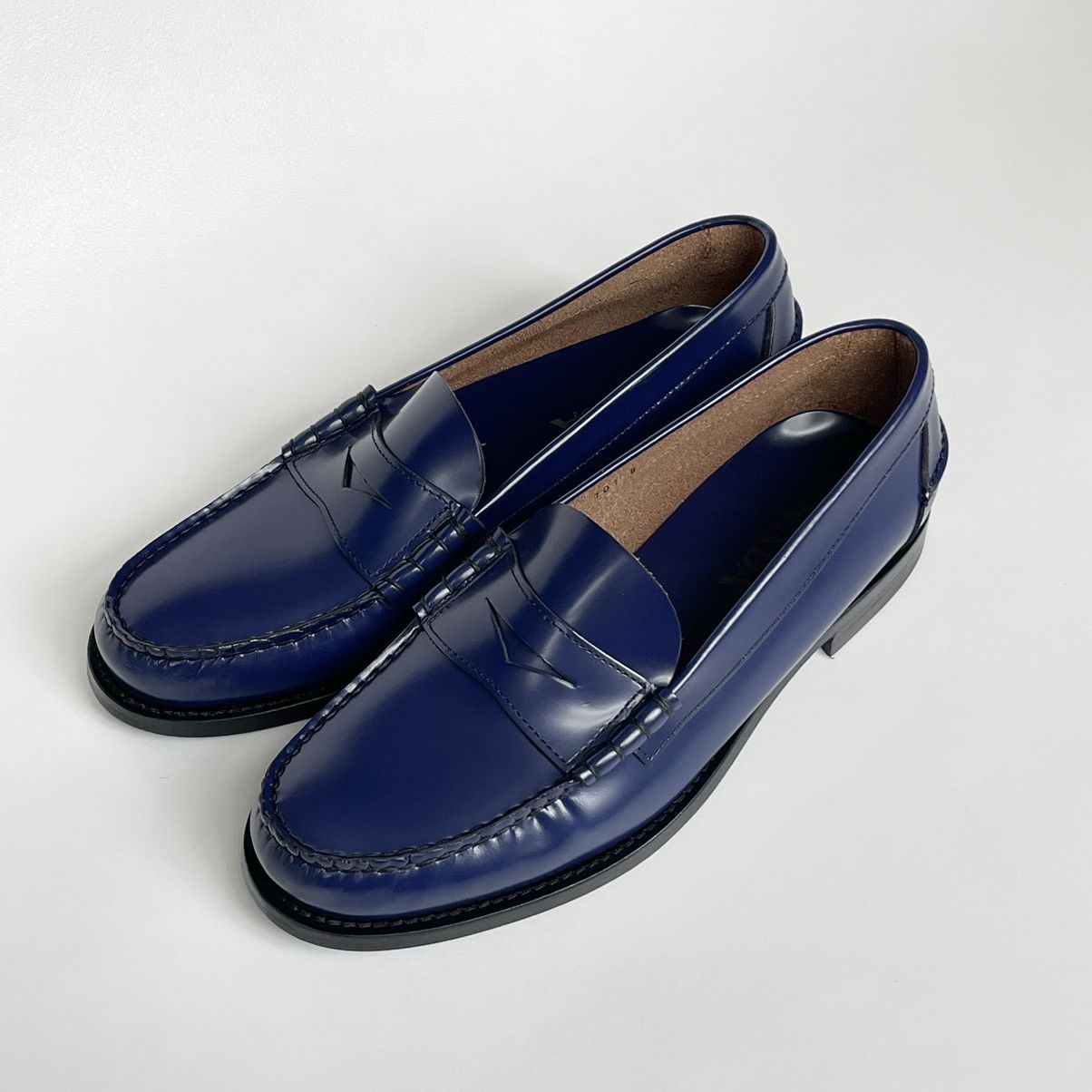Prada Polished Cobalt Blue Leather Loafers Size US 9 / EU 42 - 3 Thumbnail
