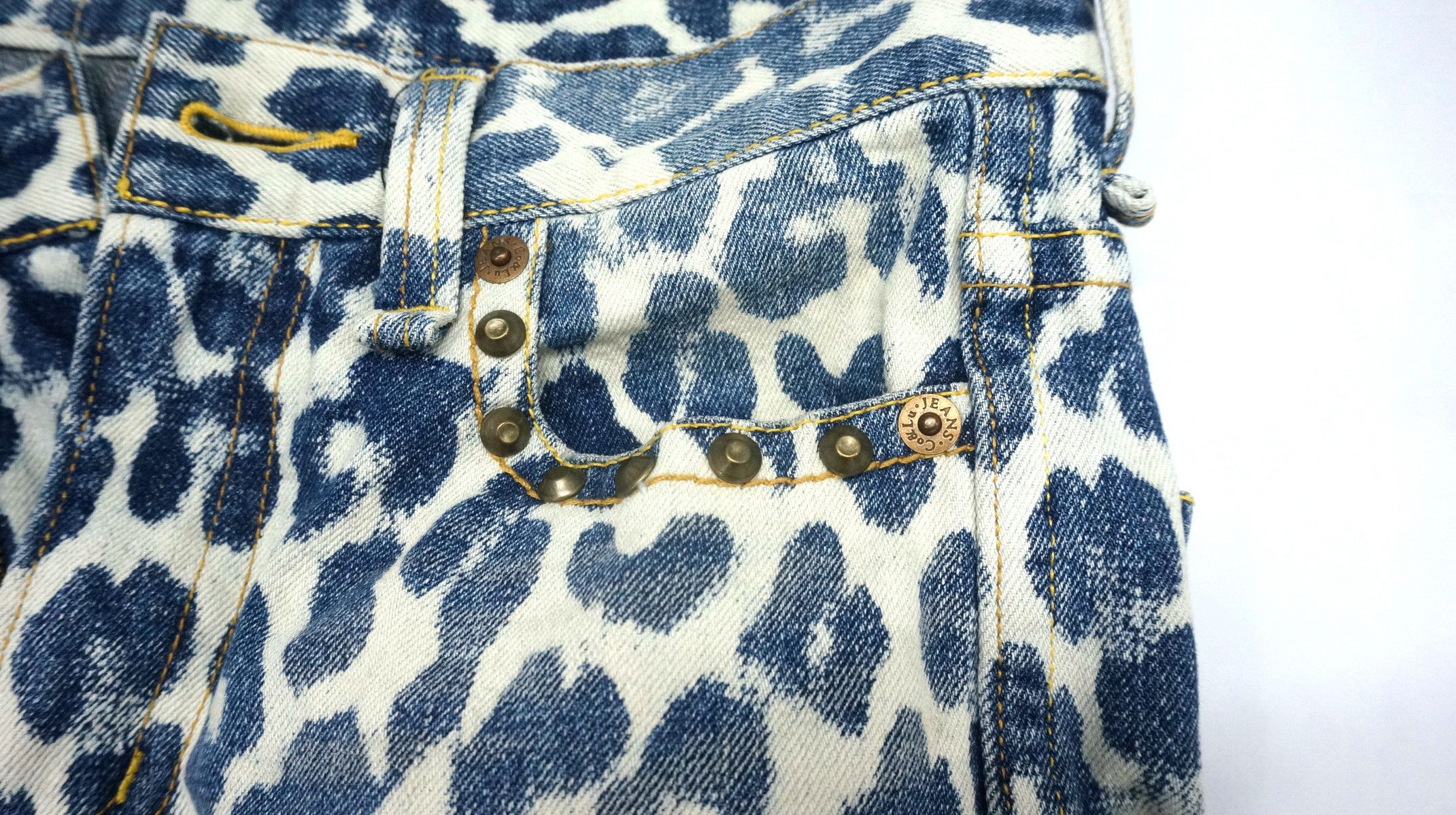 Japanese Brand CO & LU Leopard Print Jeans Size US 28 / EU 44 - 20 Thumbnail