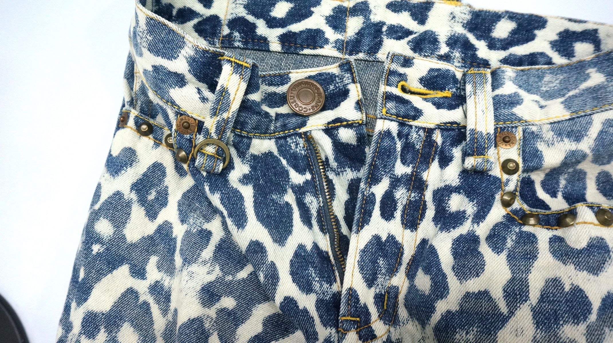 Japanese Brand CO & LU Leopard Print Jeans Size US 28 / EU 44 - 21 Thumbnail
