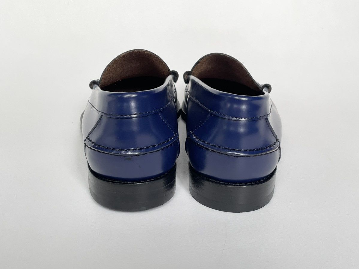 Prada Polished Cobalt Blue Leather Loafers Size US 11 / EU 44 - 11 Thumbnail