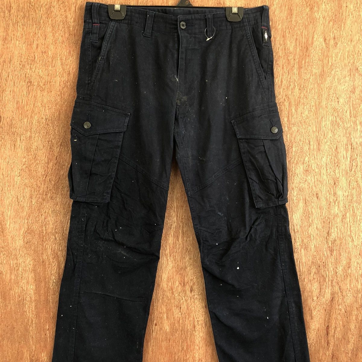 Japanese Brand DLL Geride Dark Blue Multipocket Tactical Cargo Pants #c1127 Size US 30 / EU 46 - 4 Thumbnail