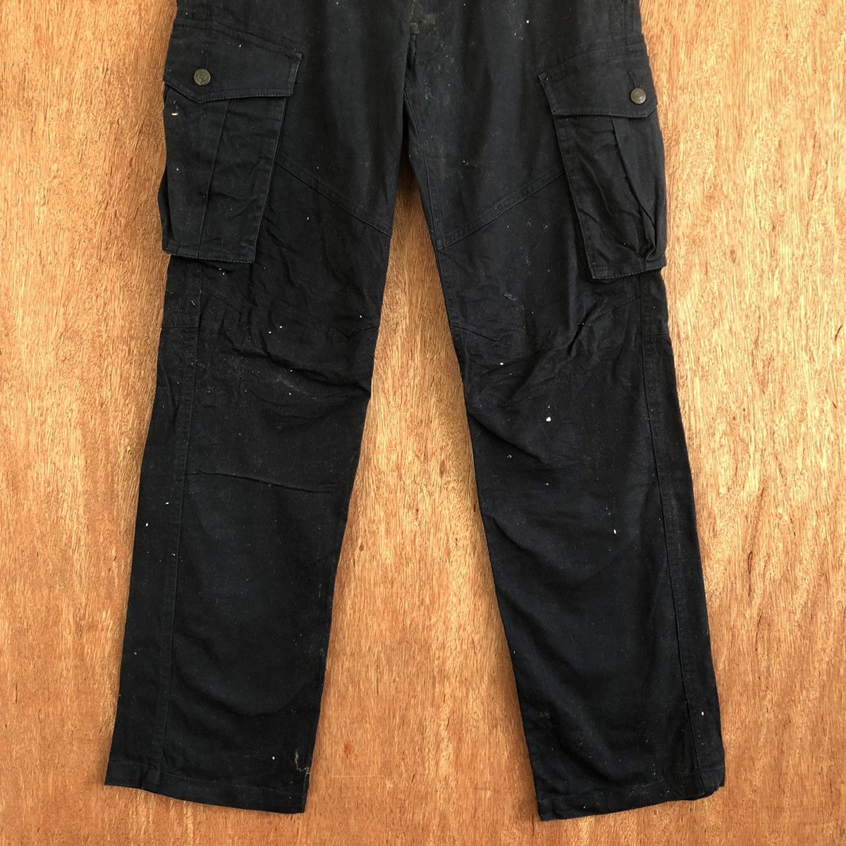 Japanese Brand DLL Geride Dark Blue Multipocket Tactical Cargo Pants #c1127 Size US 30 / EU 46 - 3 Thumbnail