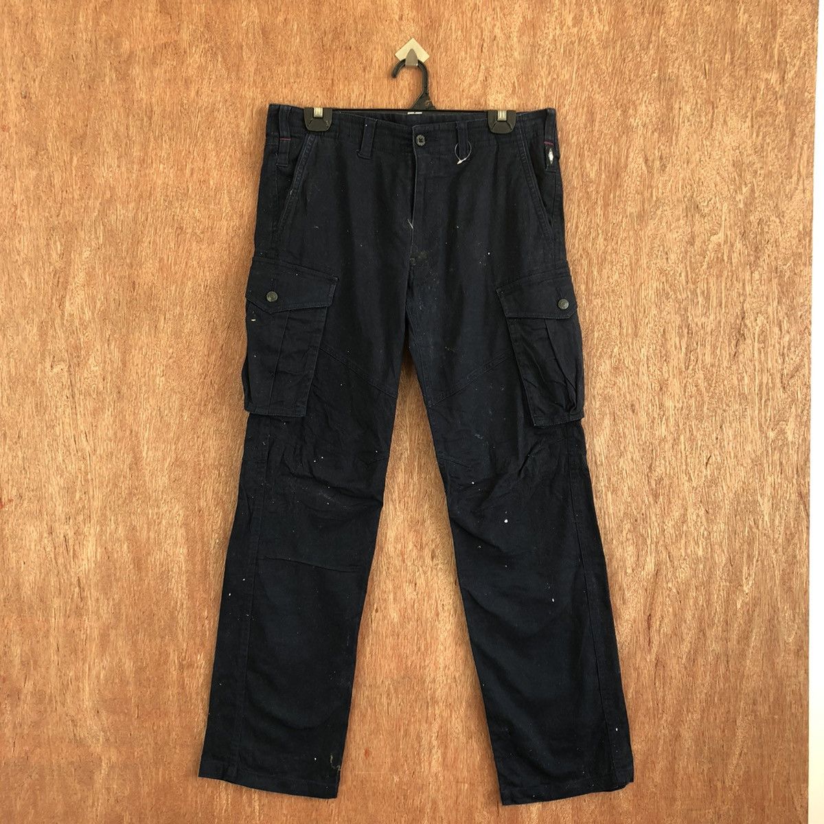 Image of Vintage Geride Dark Blue Multipocket Tactical Cargo Pants C1127, Men's (Size 31)