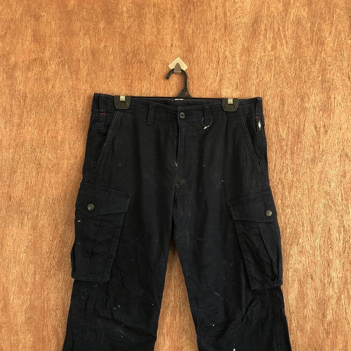 Japanese Brand DLL Geride Dark Blue Multipocket Tactical Cargo Pants #c1127 Size US 30 / EU 46 - 2 Thumbnail