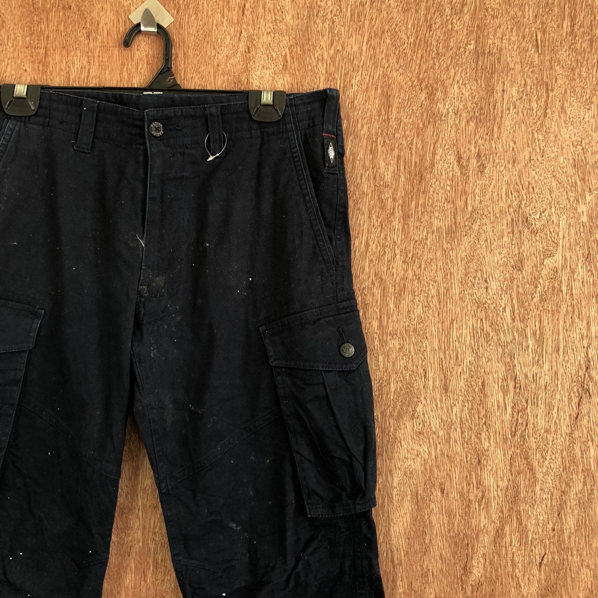 Japanese Brand DLL Geride Dark Blue Multipocket Tactical Cargo Pants #c1127 Size US 30 / EU 46 - 5 Thumbnail