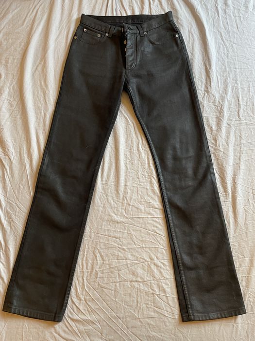 Helmut Lang Helmut Lang Waxed / Coated Black Denim | Grailed