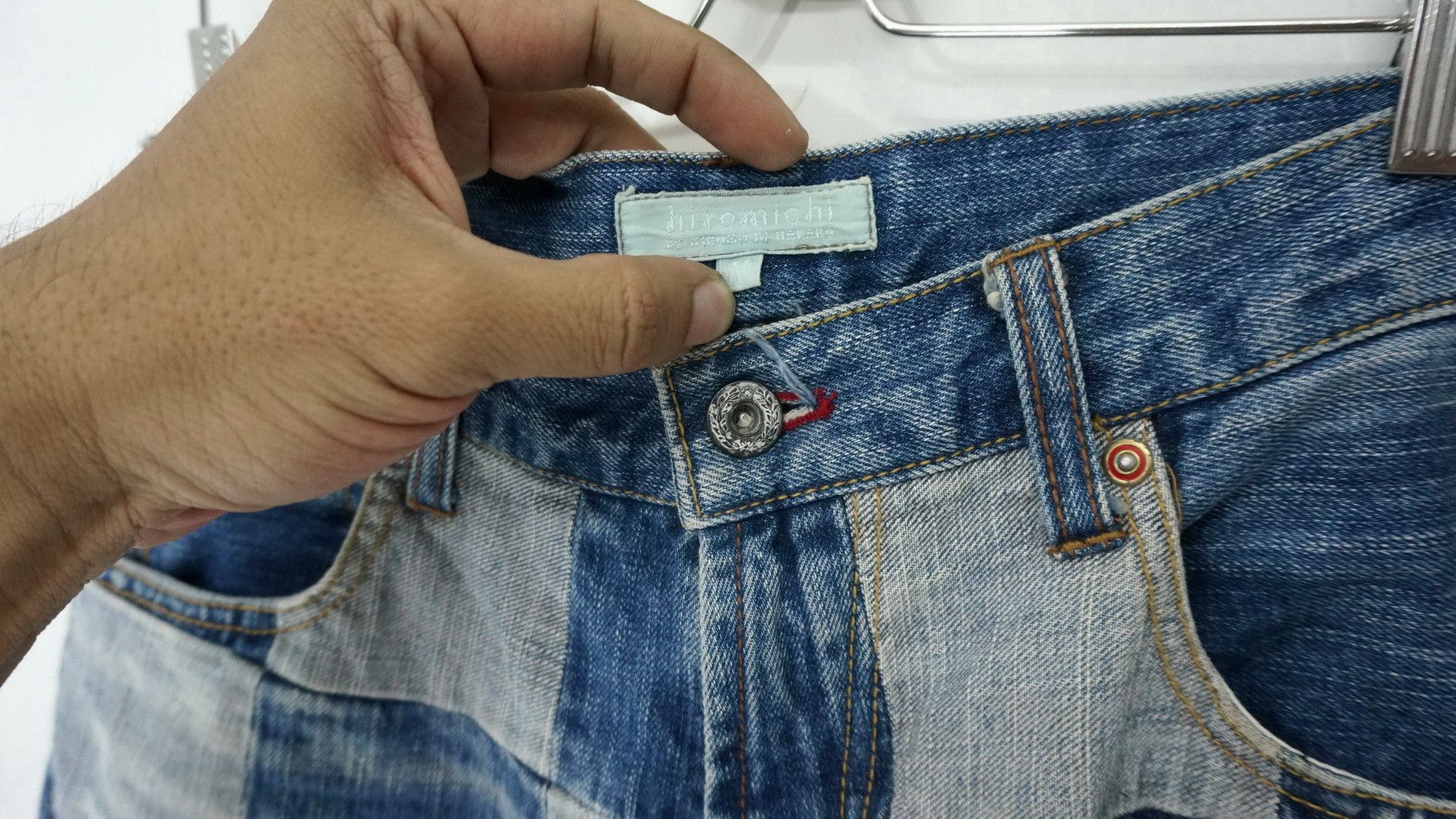 Japanese Brand 🔥 Japan HIROMICHI NAKANO Patchwork Jeans Size US 31 - 10 Thumbnail