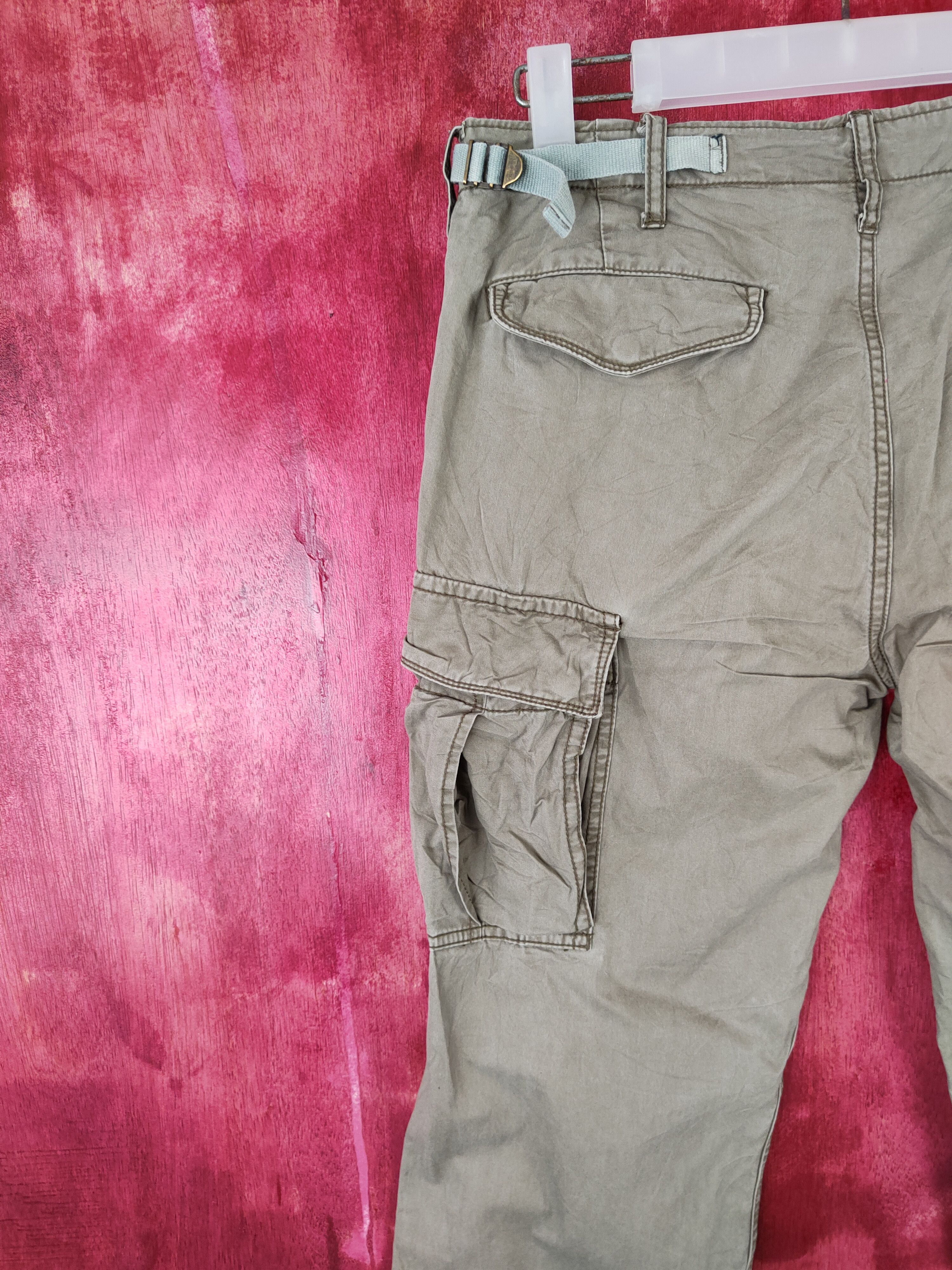 Japanese Brand Ray Beams Army Green Multi Pocket Tactical Cargo Pants #S505 Size US 30 / EU 46 - 7 Thumbnail