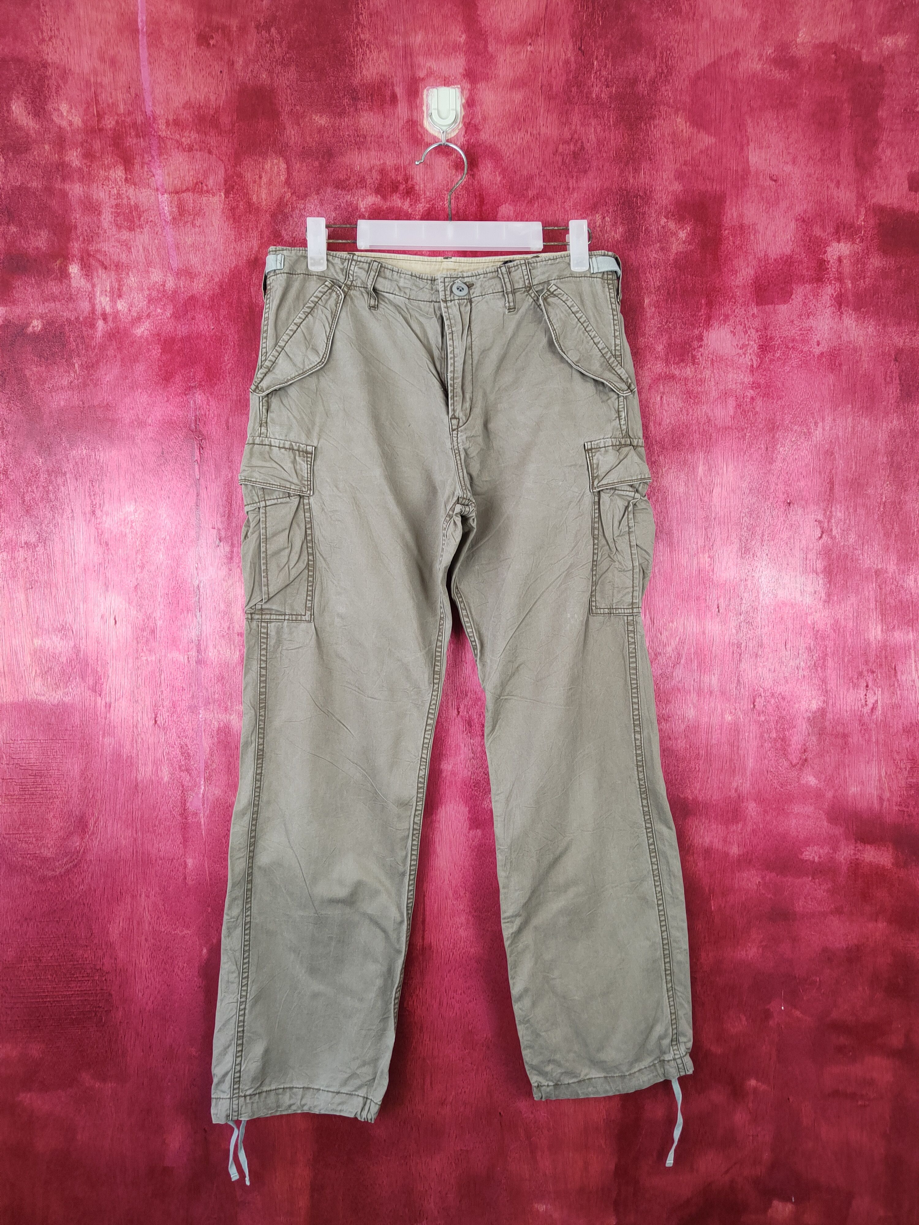 image of Vintage Ray Beams Army Green Multi Pocket Tactical Cargo Pants S505, Men's (Size 31)