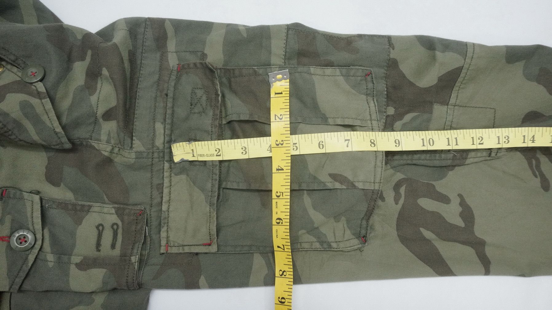 Japanese Brand REIZ Soft Cotton Camo Flared Roll up Bondage Women's Cargo Size 31" - 20 Thumbnail